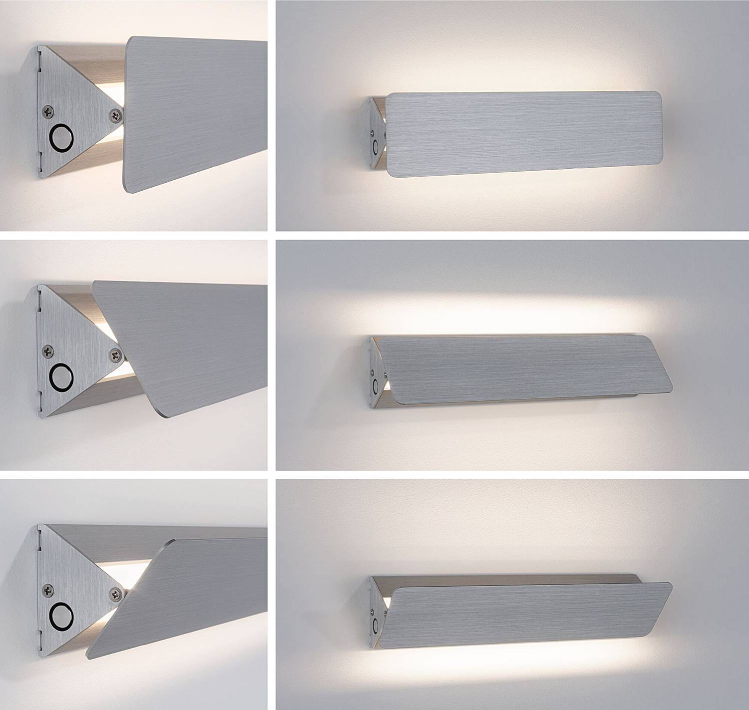 Katla Wandleuchte Aluminium Silber