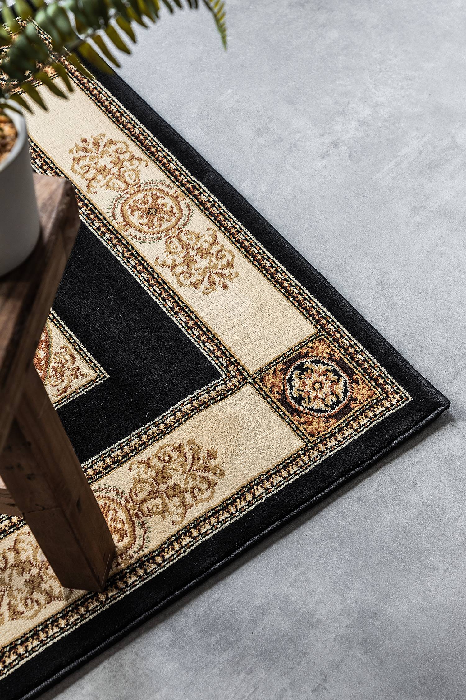 Shindand Läufer Jute Schwarz