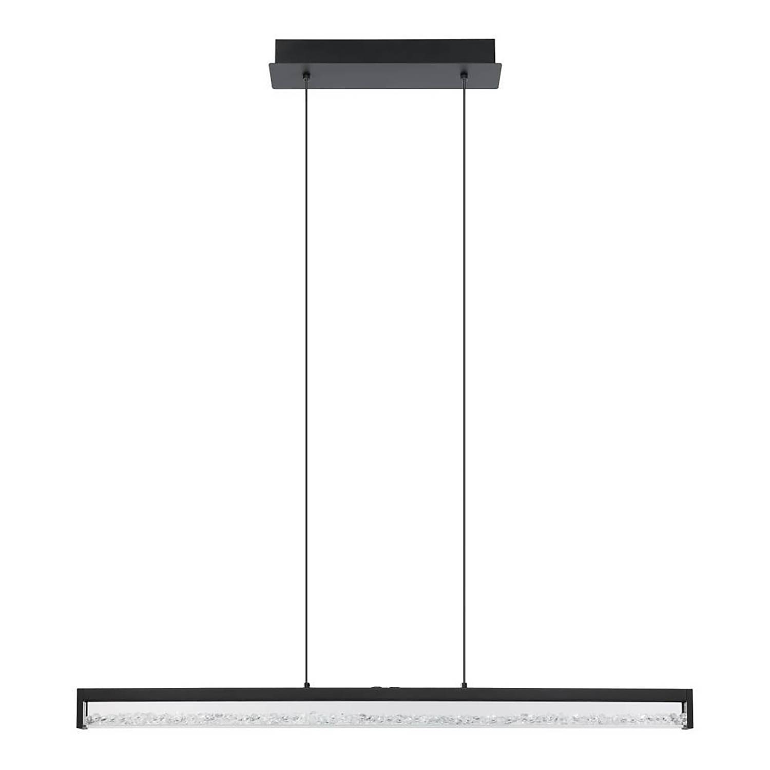 6-flame pendant lamp Cardito 1 steel clear glass