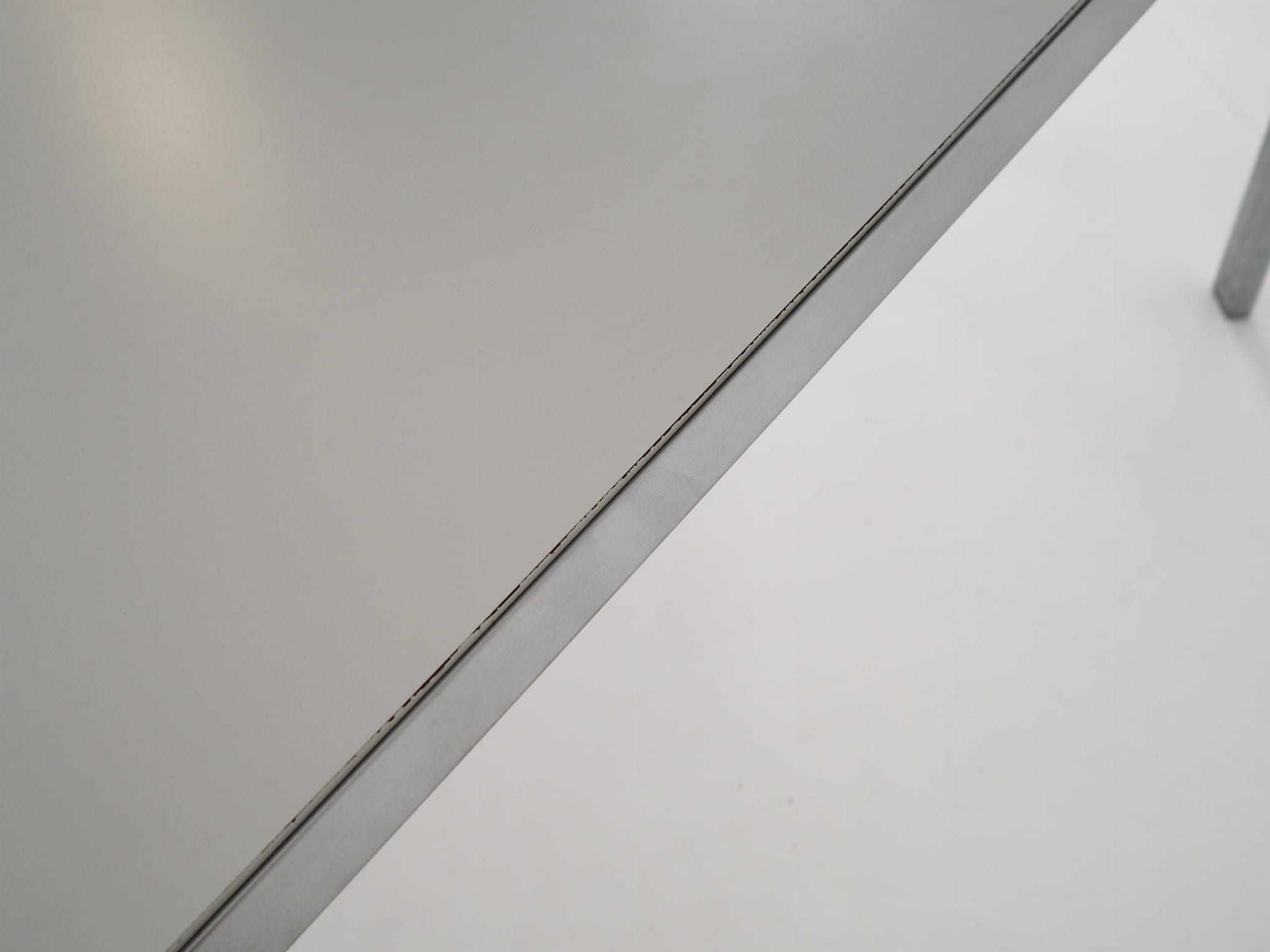 Vintage Table Aluminum Grey 1980s