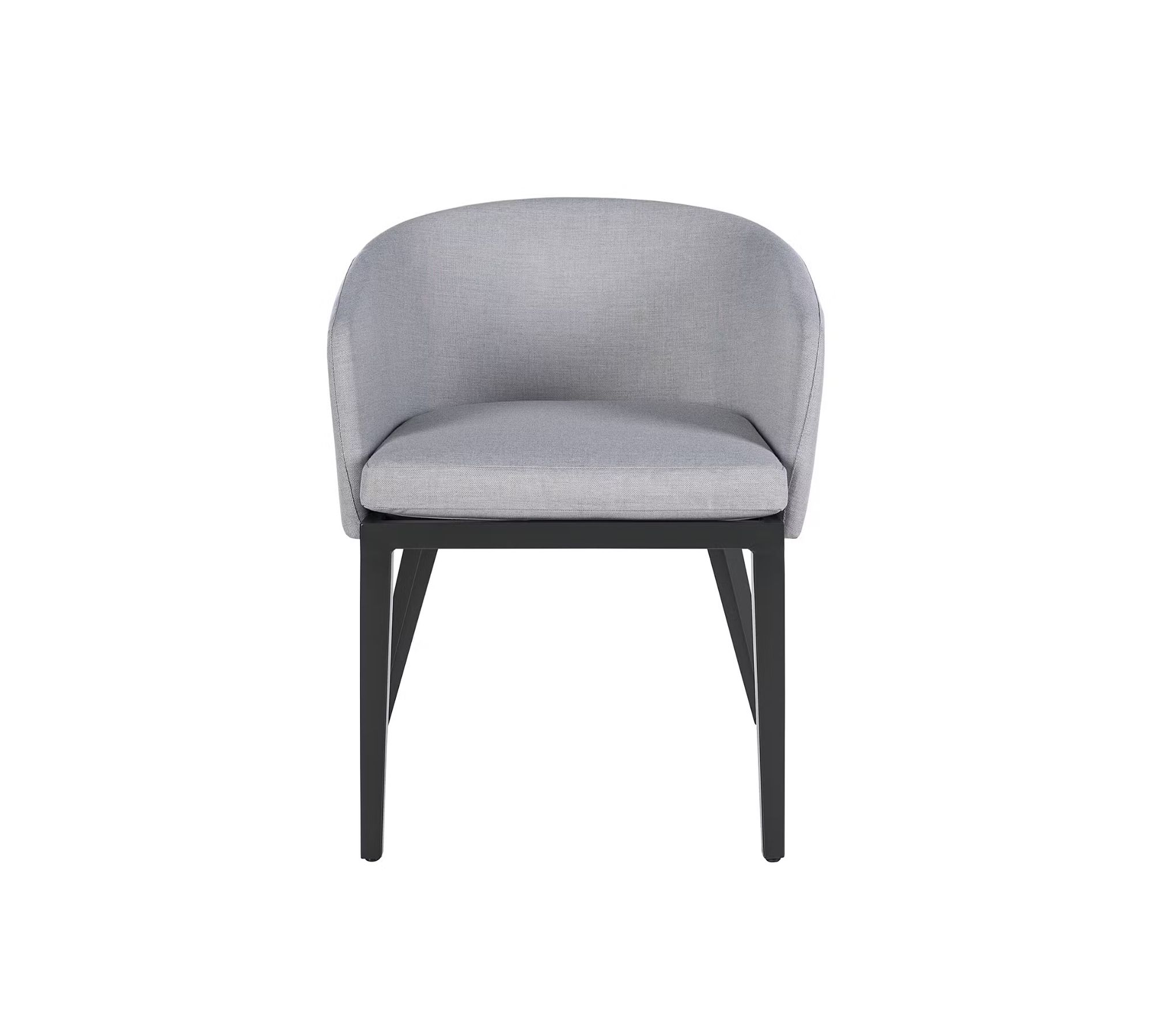 2x Garden cushion chair aluminum powder-coated light grey