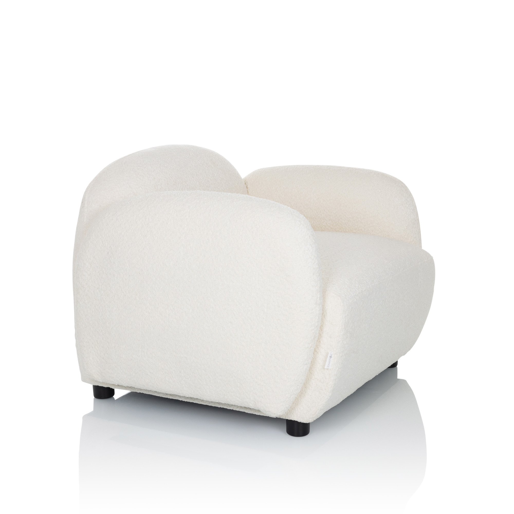 VERDUNA Chair Teddy fabric White