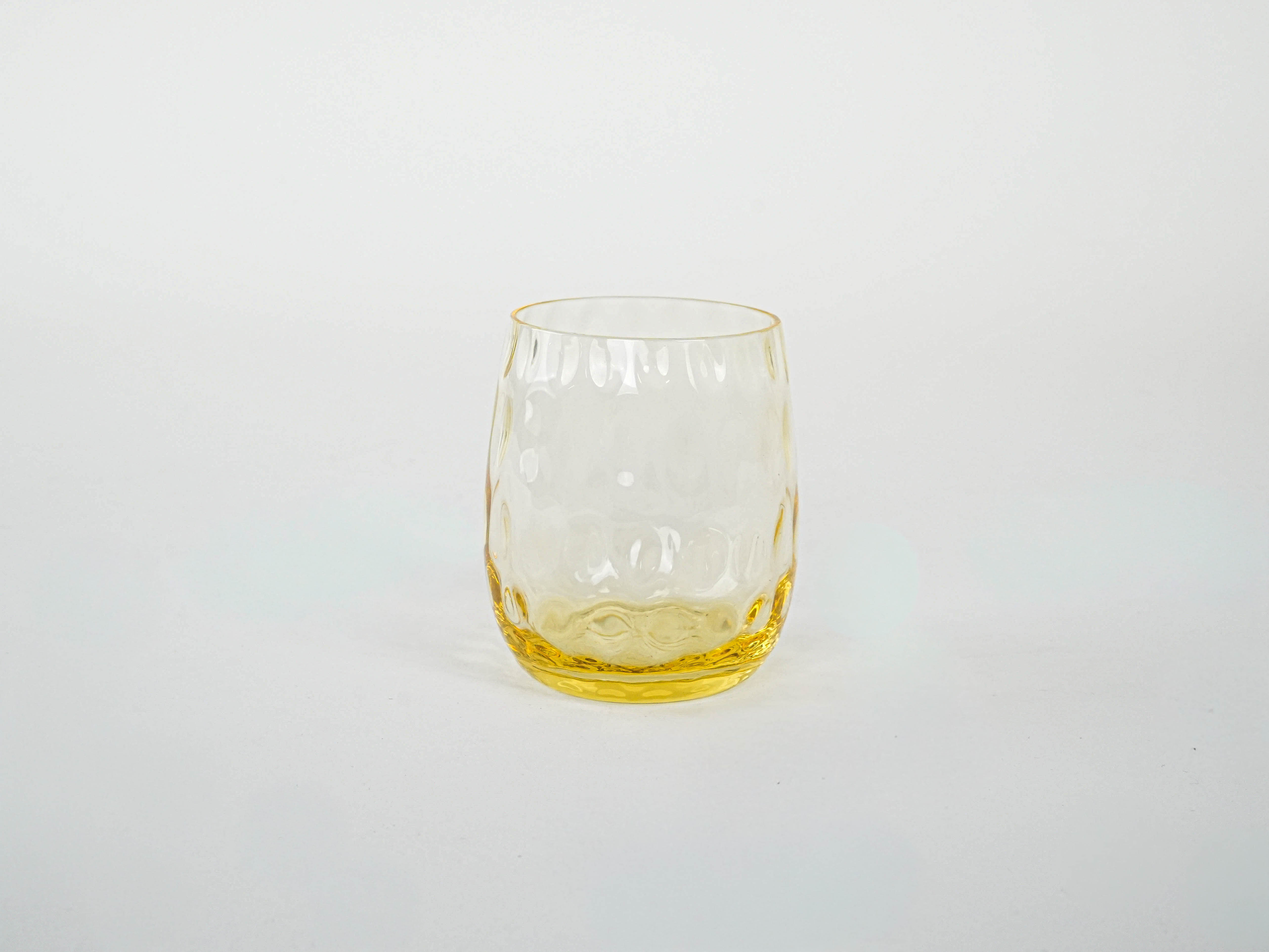 Glass Set 6-Piece Yellow Transparent 1970s