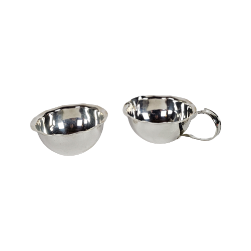 Vintage Set Zuckerdose und Milchkännchen Silber