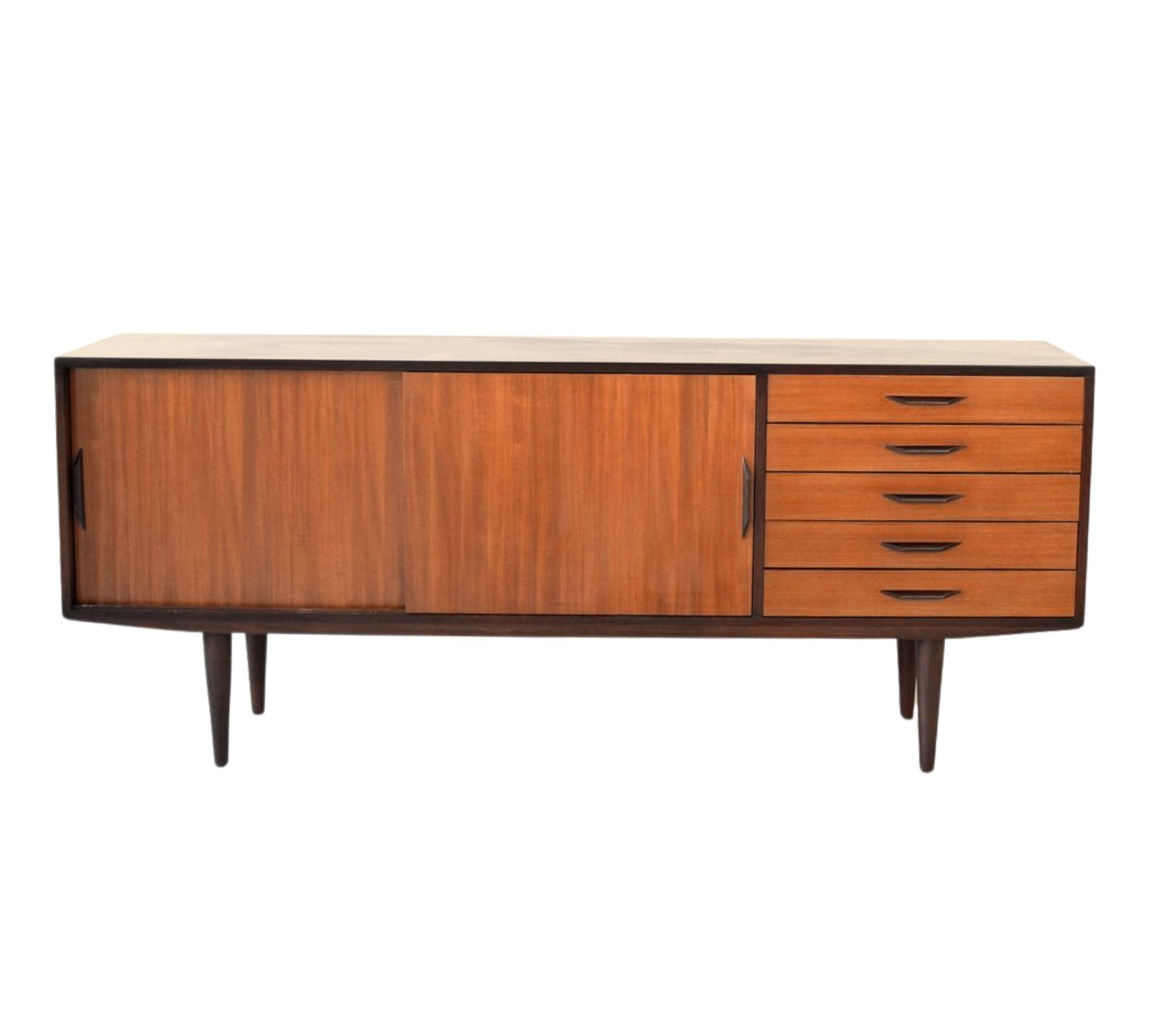 Vintage Otto Wagner Sideboard Teakholz Braun