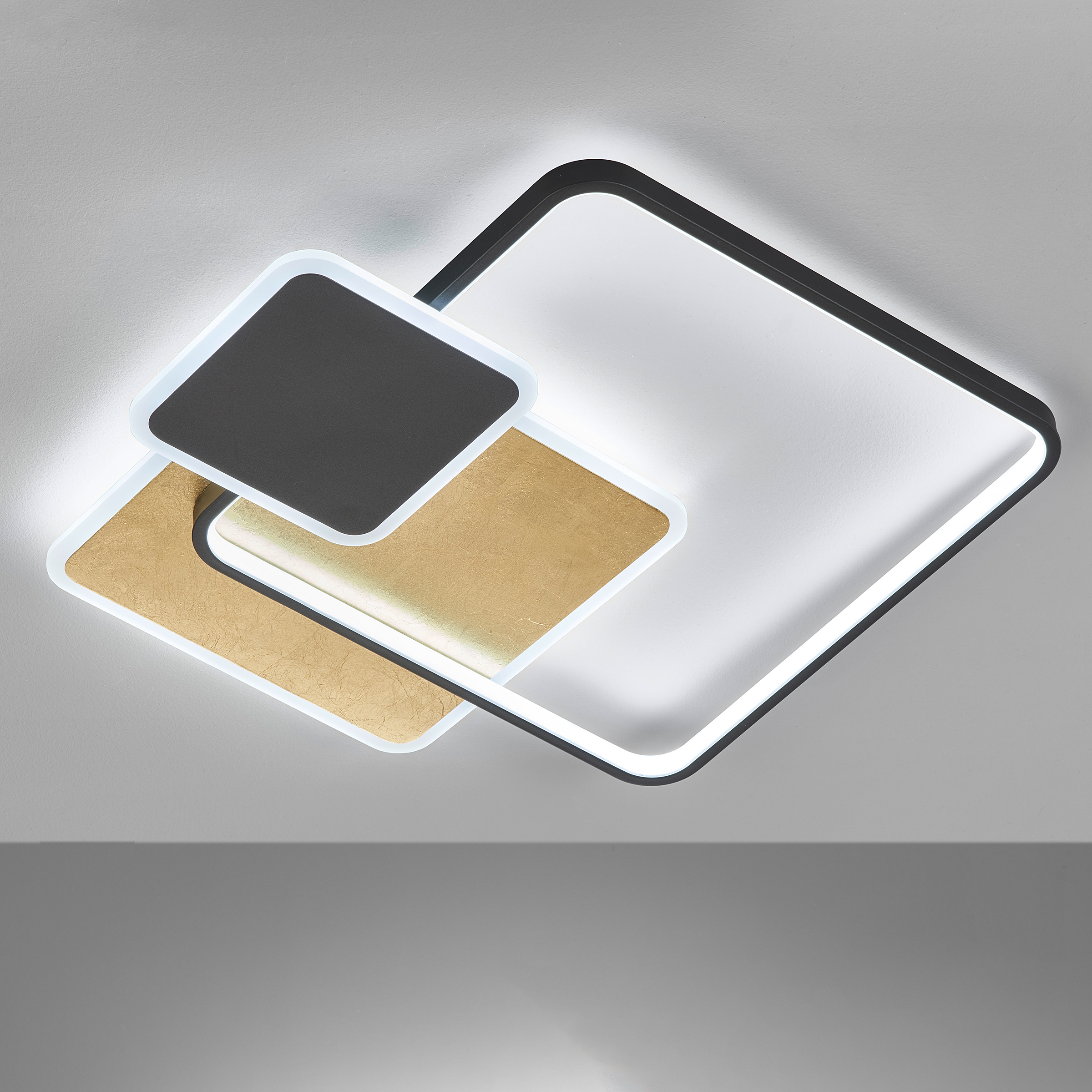 Tomo LED-Deckenleuchte Eisen Schwarz Gold