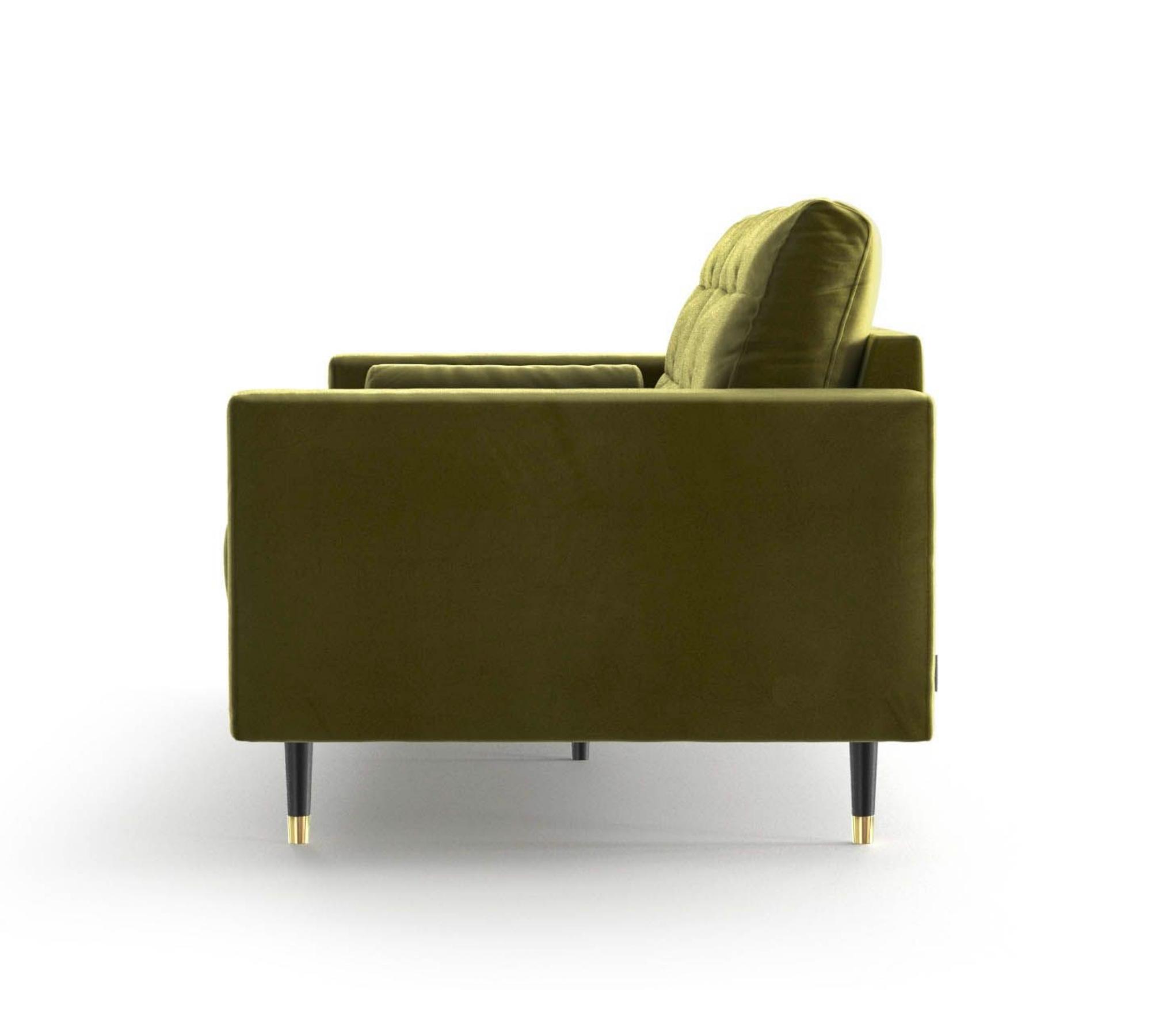 3-Sitzer-Sofa Aldo Samt Grün