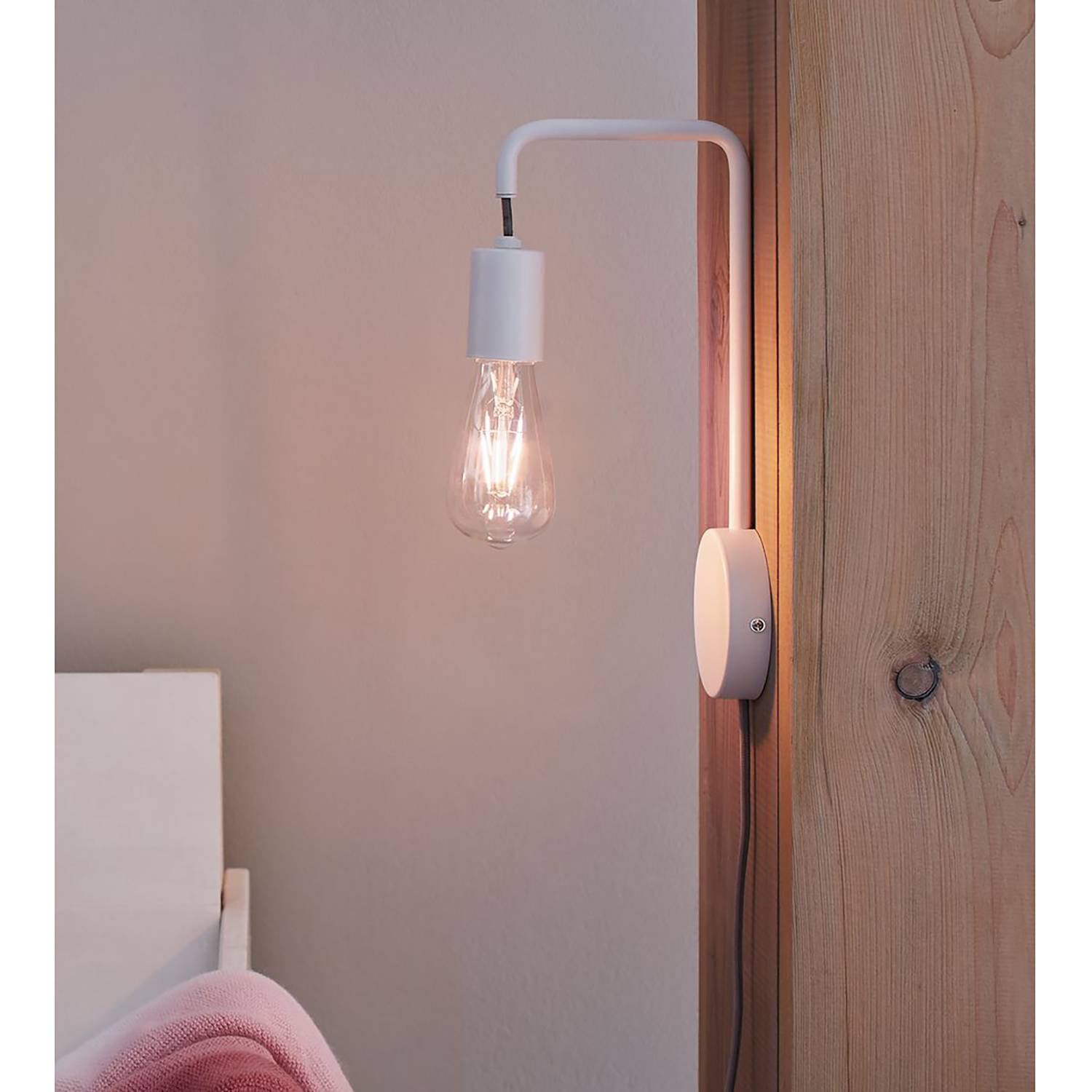 Wall lamp Calvani I Aluminum 1-light White