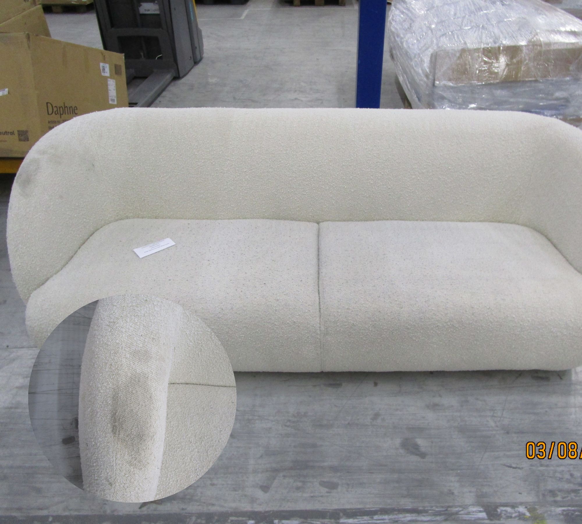 Design-Award-Winning Paula Sofa 3-Sitzer Maya Cream