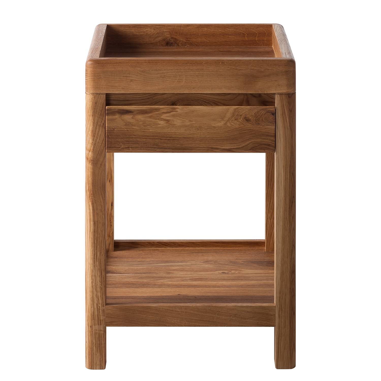 Anamur II Beistelltisch Eiche Massiv Braun