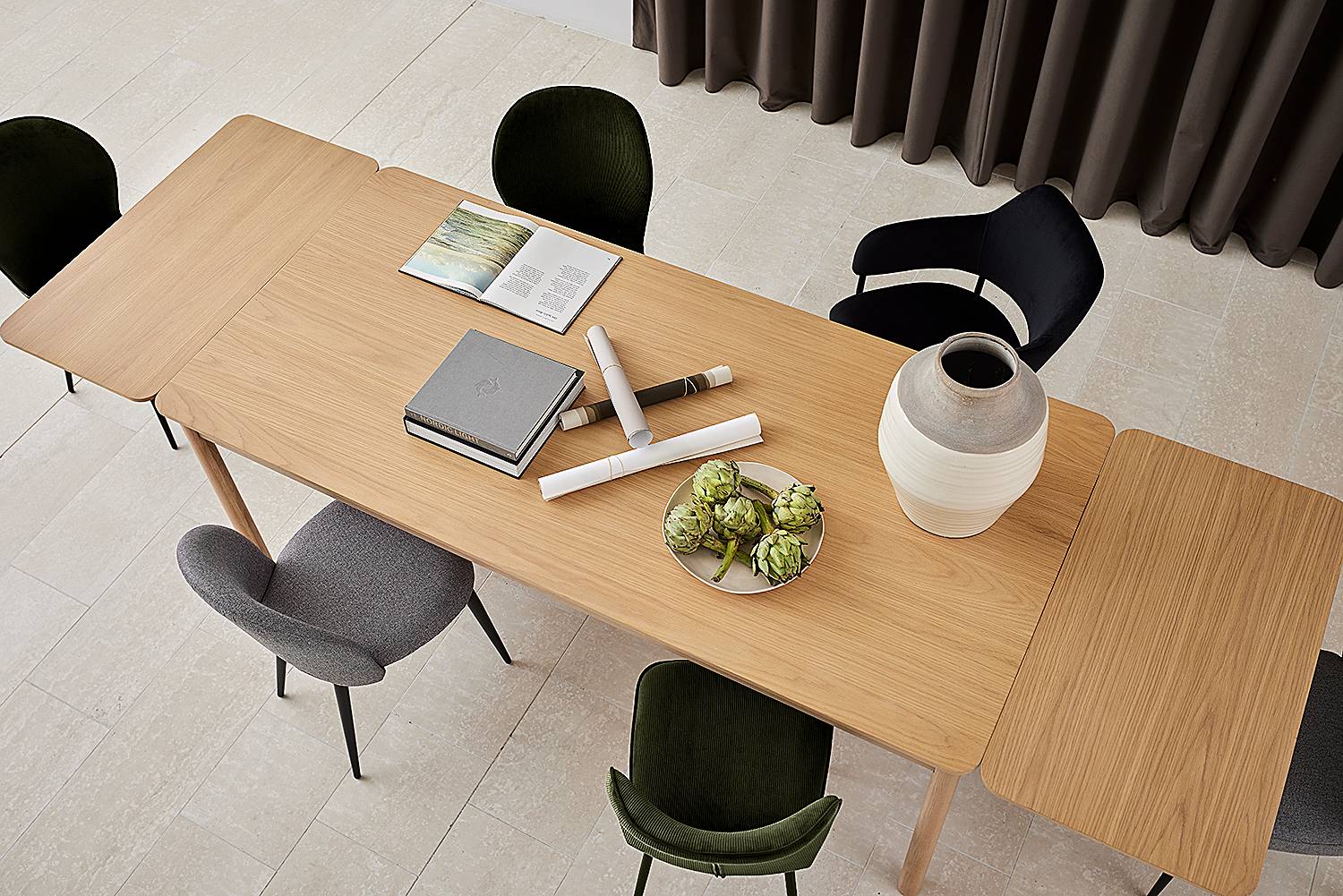 2x Polsterstuhl Koriella Olivgrün