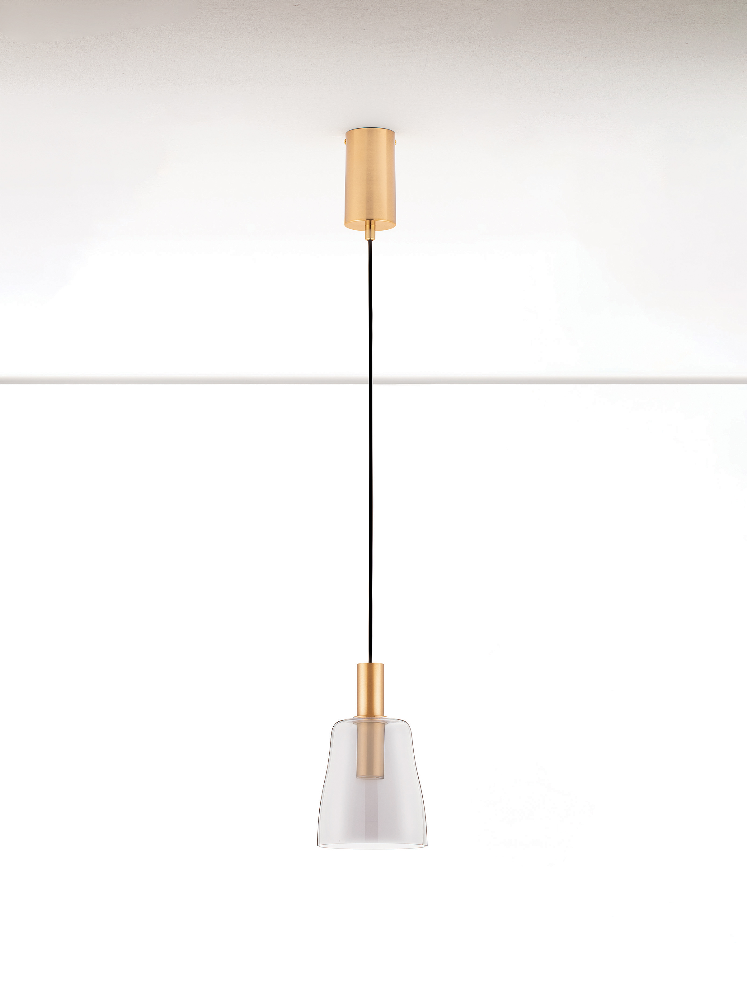 Pendelleuchte Imatia Typ B Aluminium Rauchglas Gold