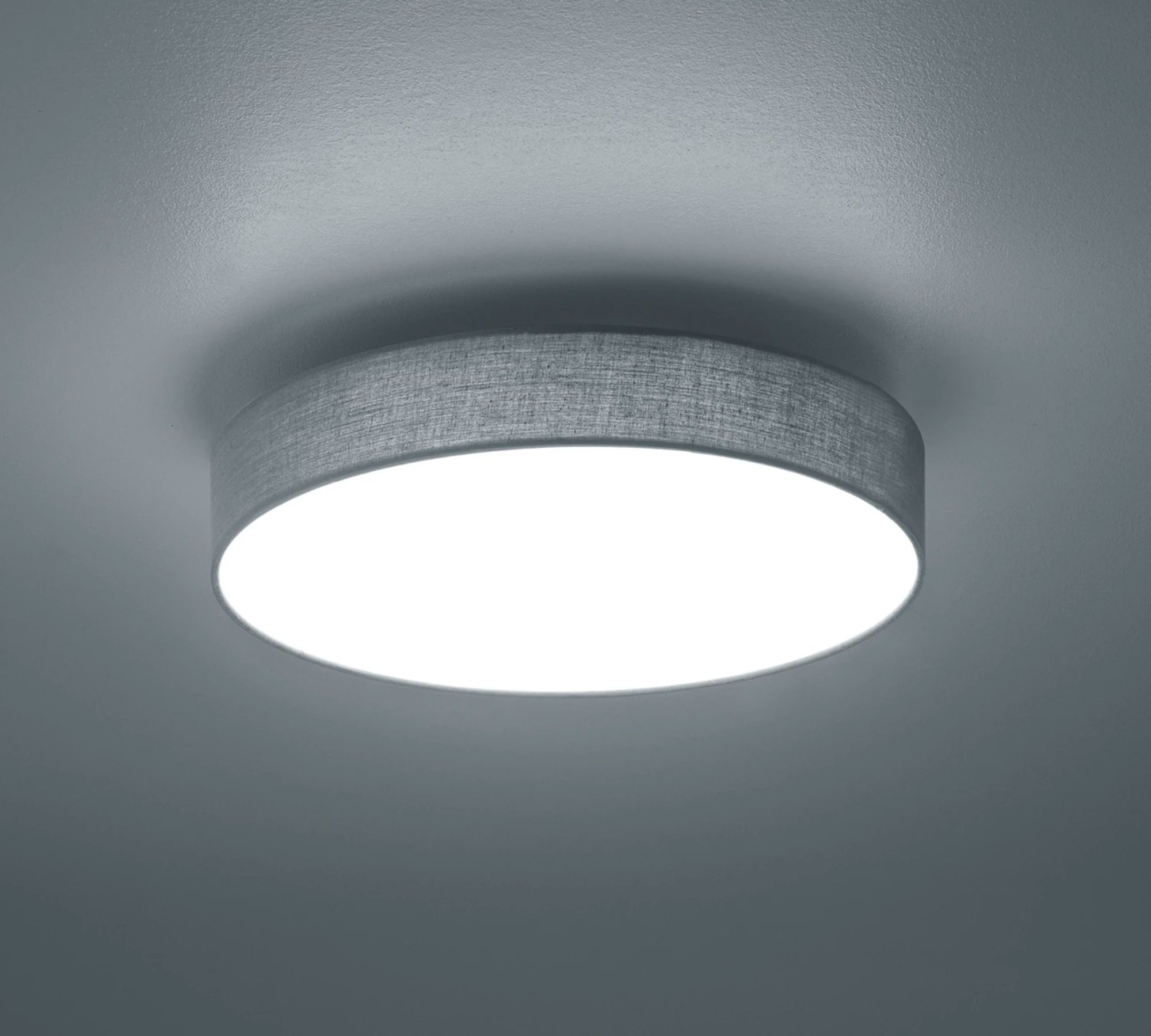LED Ceiling light 1-flame Mixed fabric Metal Gray
