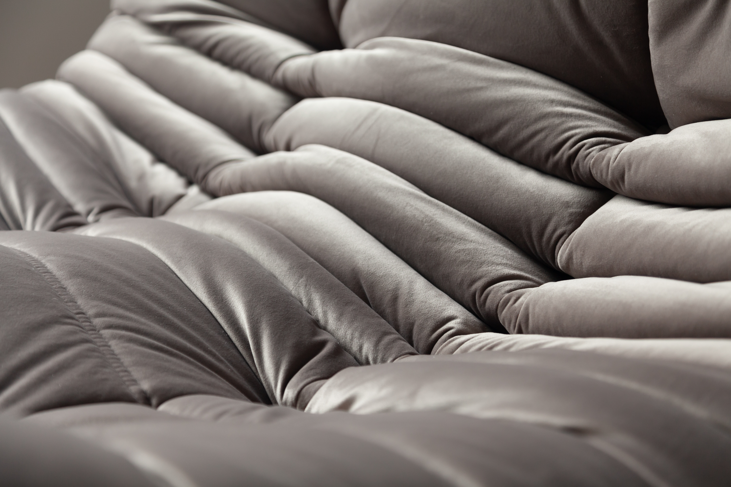 Togo Ottoman Velvet Warm Grey