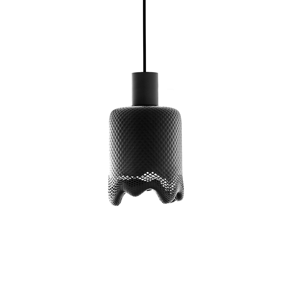 Klecks Ambient Pendelleuchte 3D Druck Schwarz Ø 13cm