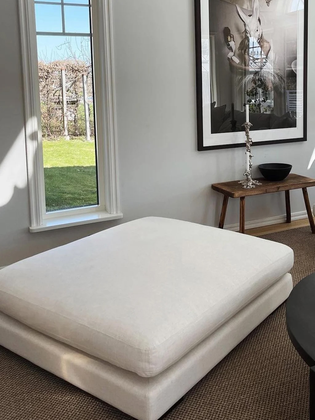 Mammuten Fußhocker Sandfarbe