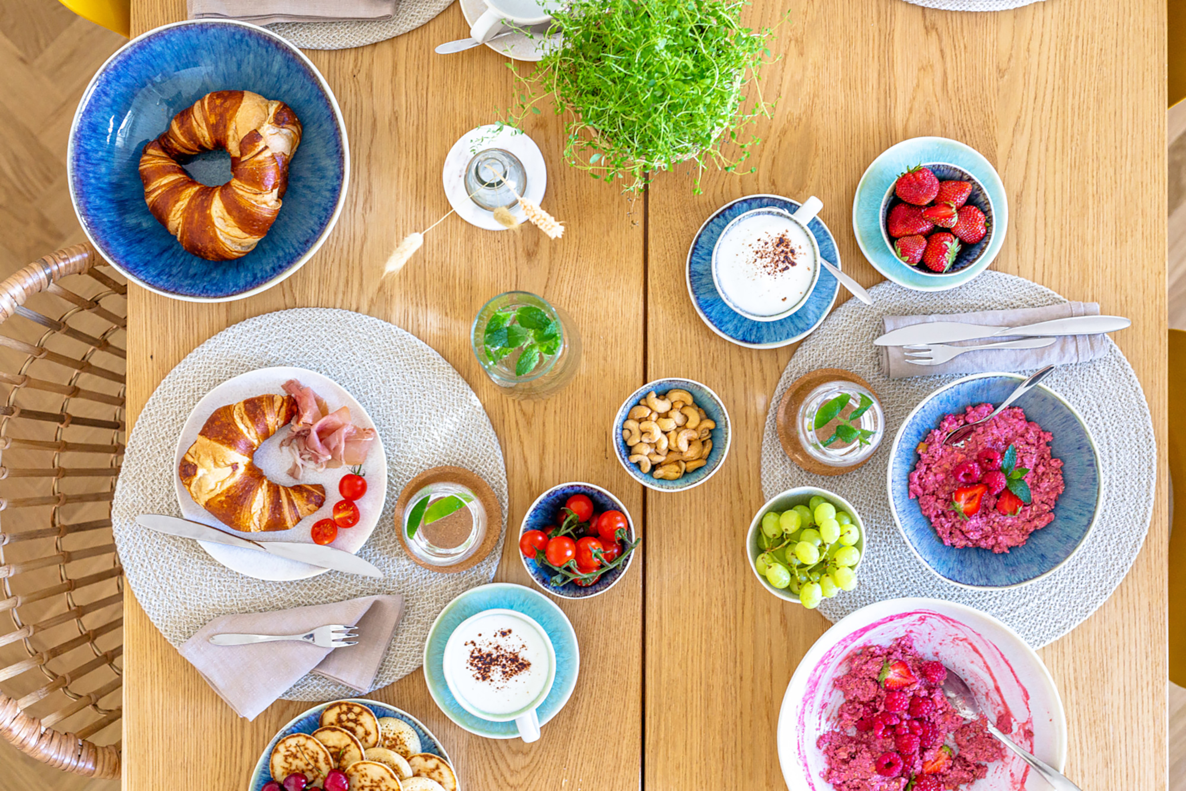 Panki Coffee Cup Set 8-Piece Stoneware White