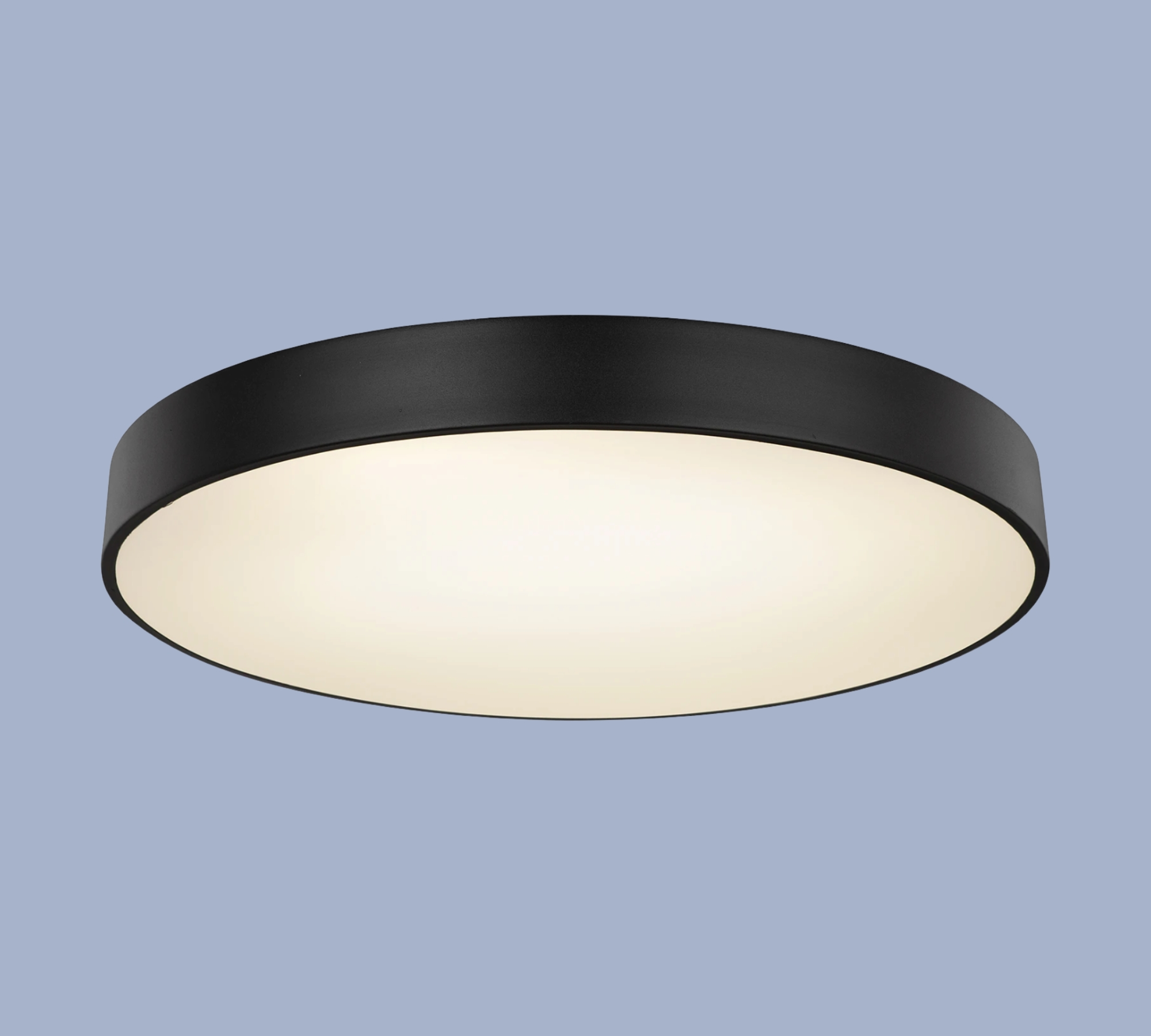 1-Flammige LED Deckenleuchte Eisen Schwarz