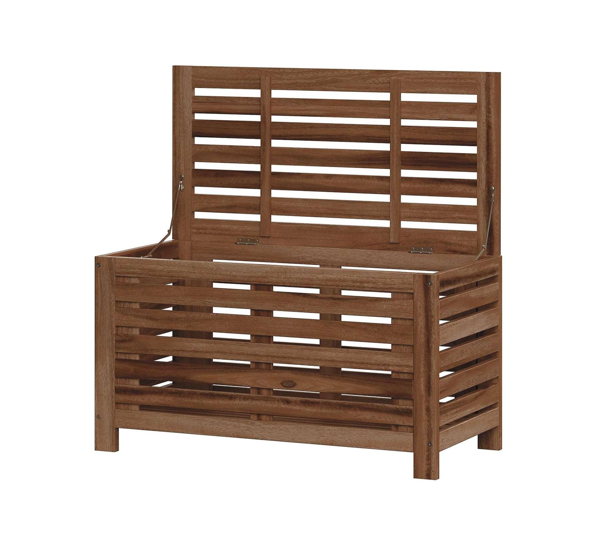 Gartenbox mit Sitzgelegenheit Holz Braun