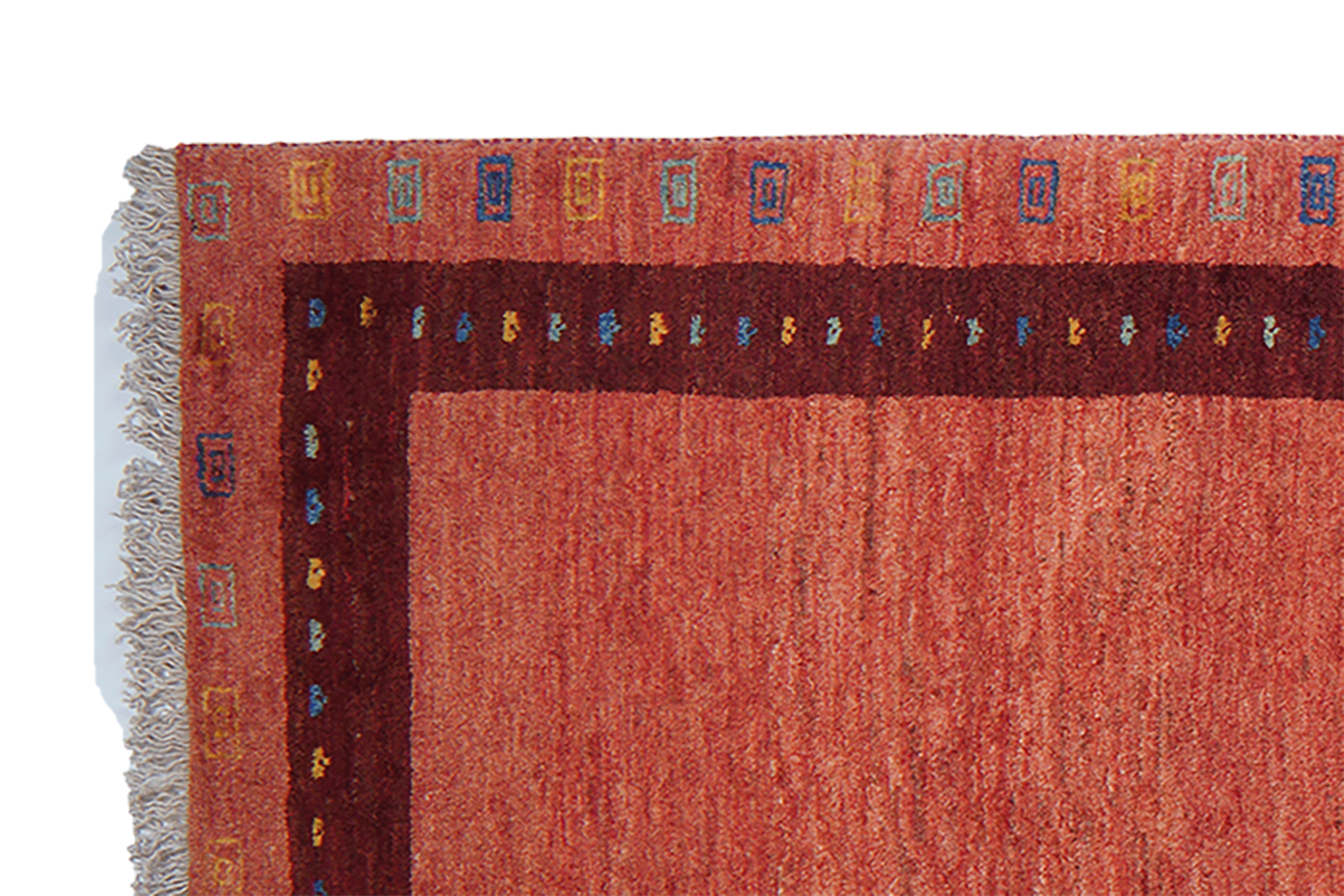 Gabbeh Teppich Wolle Rot