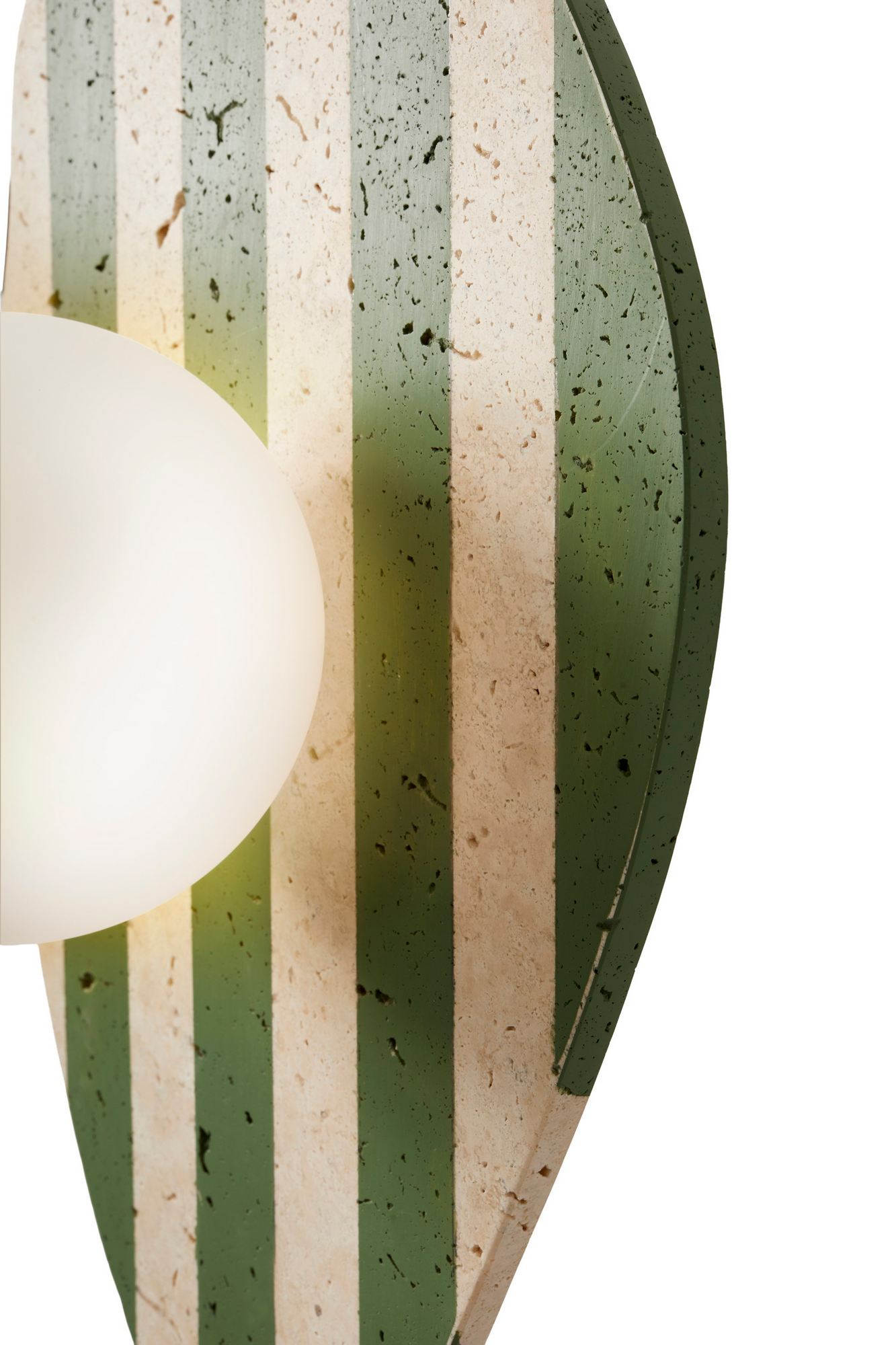 Traver Wall Lamp Travertine Green