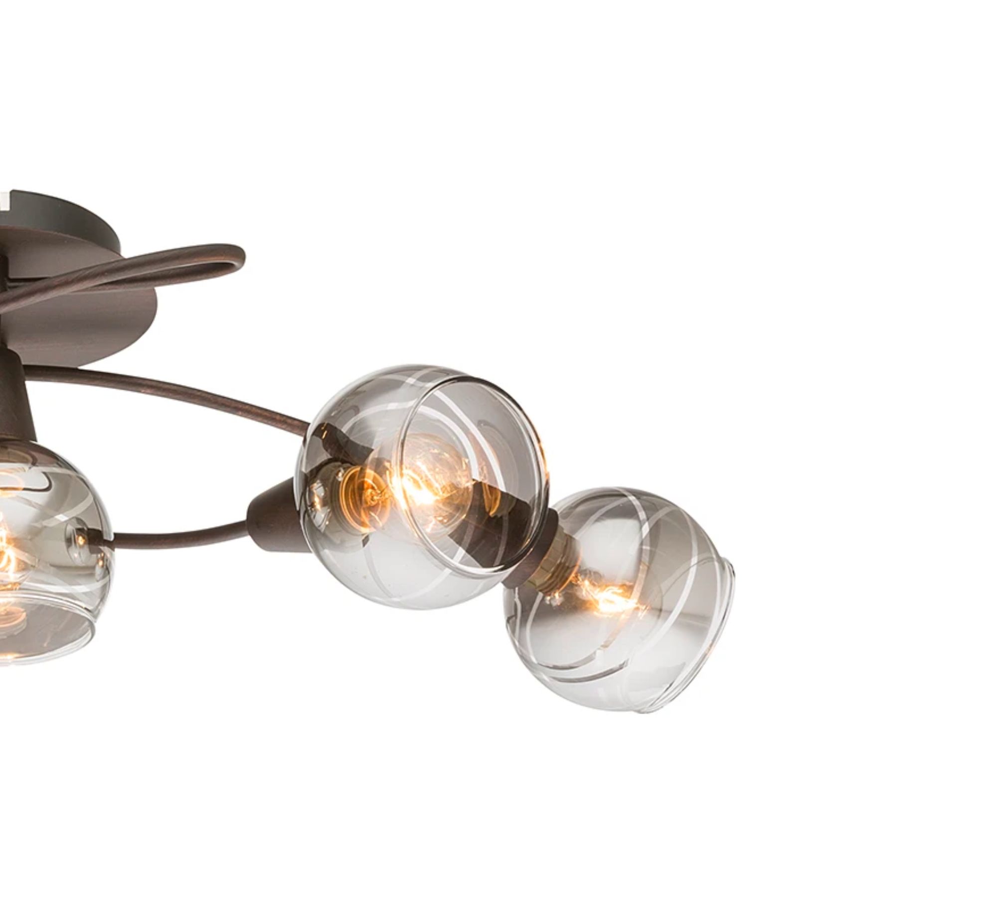 LED Deckenleuchte 5-flammig Glas Metall