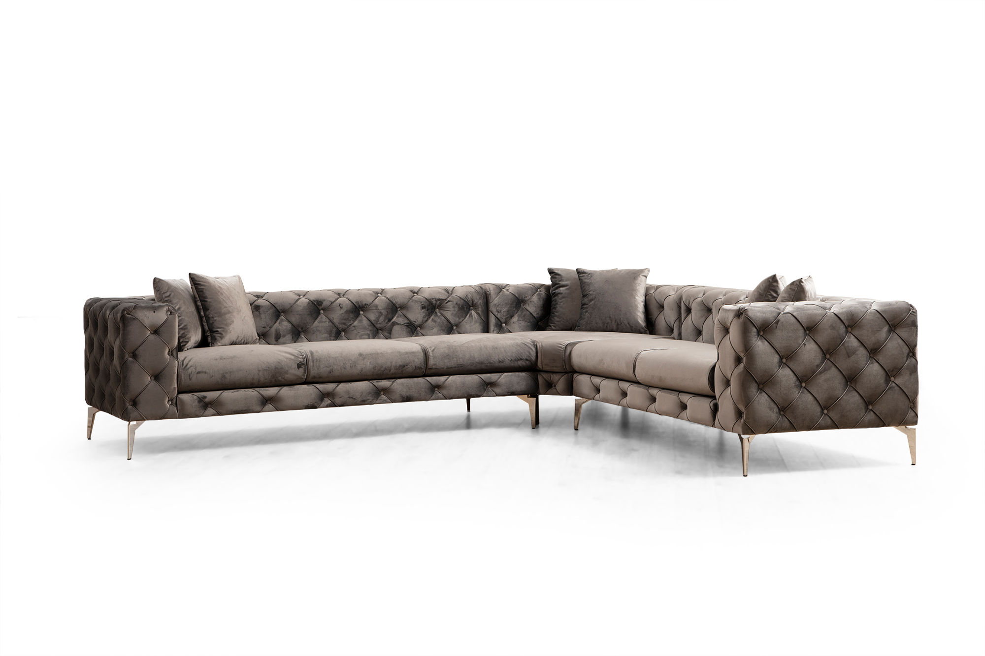 Elegantes Ecksofa Anthrazit