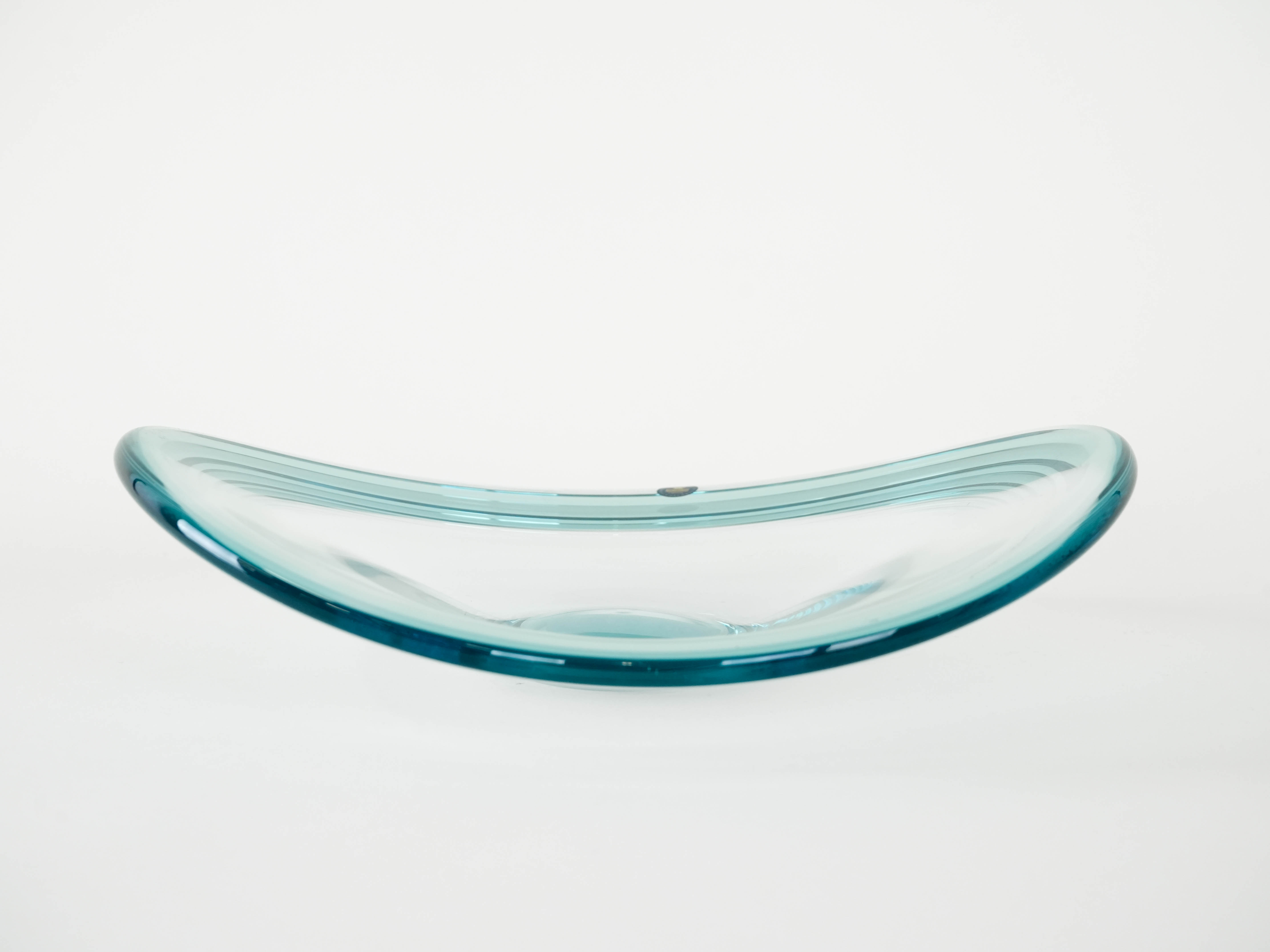 Crystal plate Turquoise Transparent 1960s