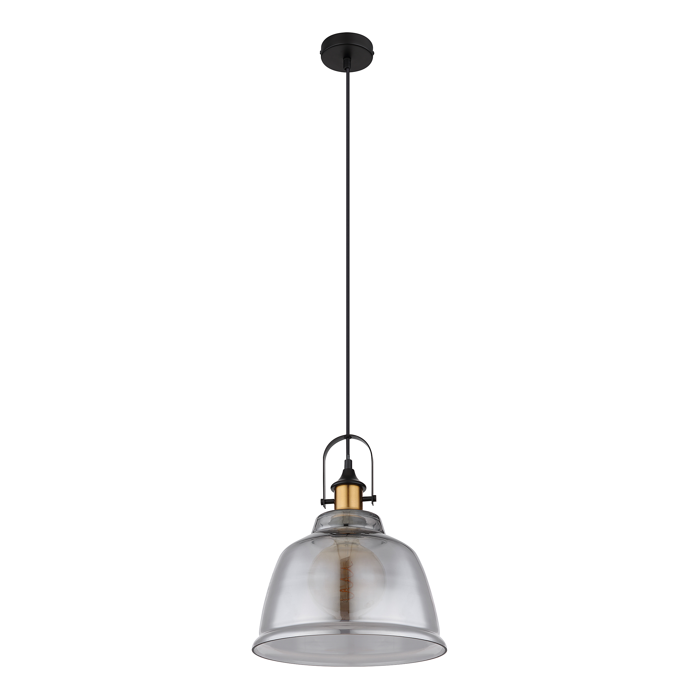 1-Flammig Dorothea Typ B Pendelleuchte Farbglas Eisen 