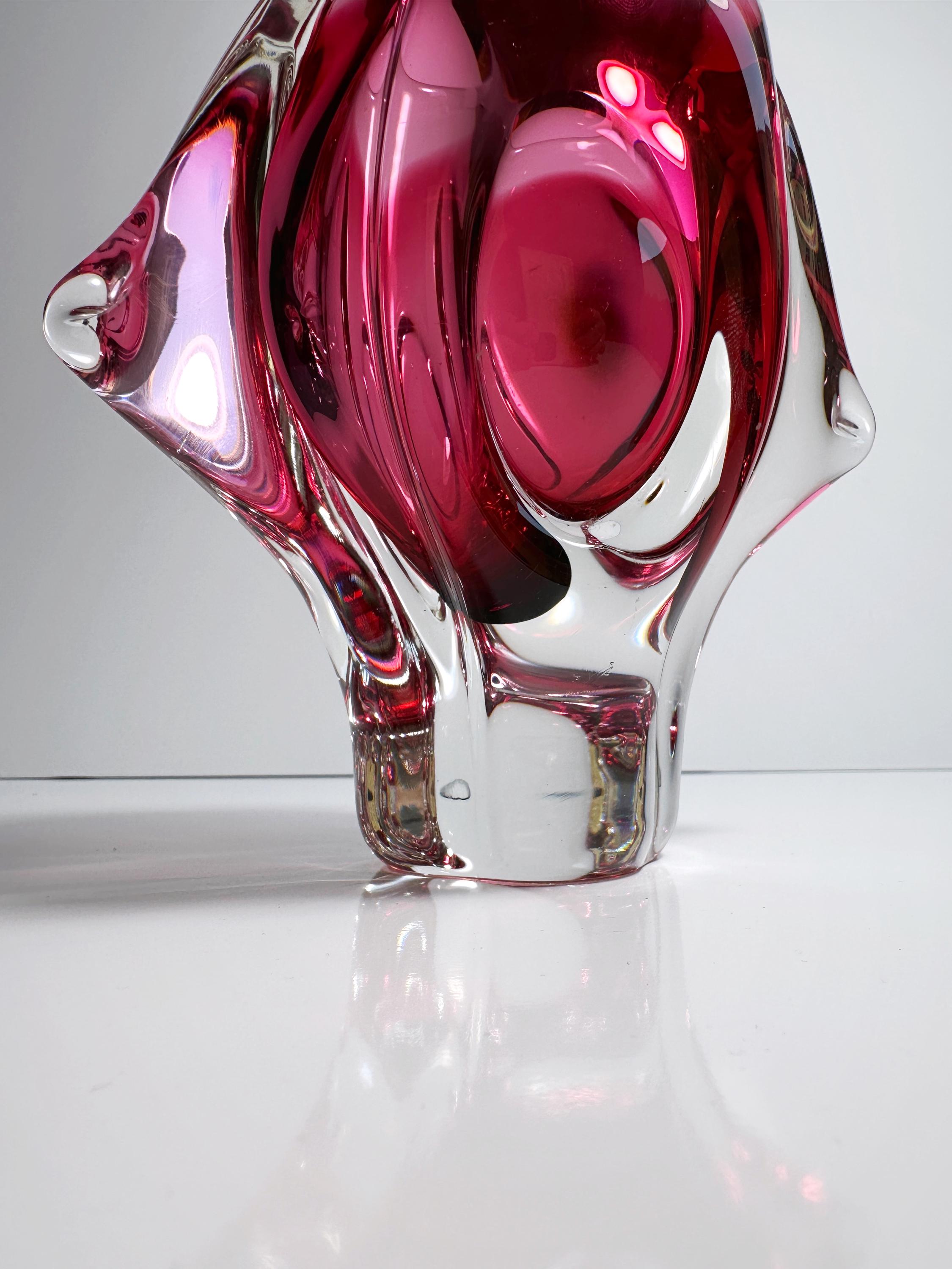 Vintage Vase Glas Rot