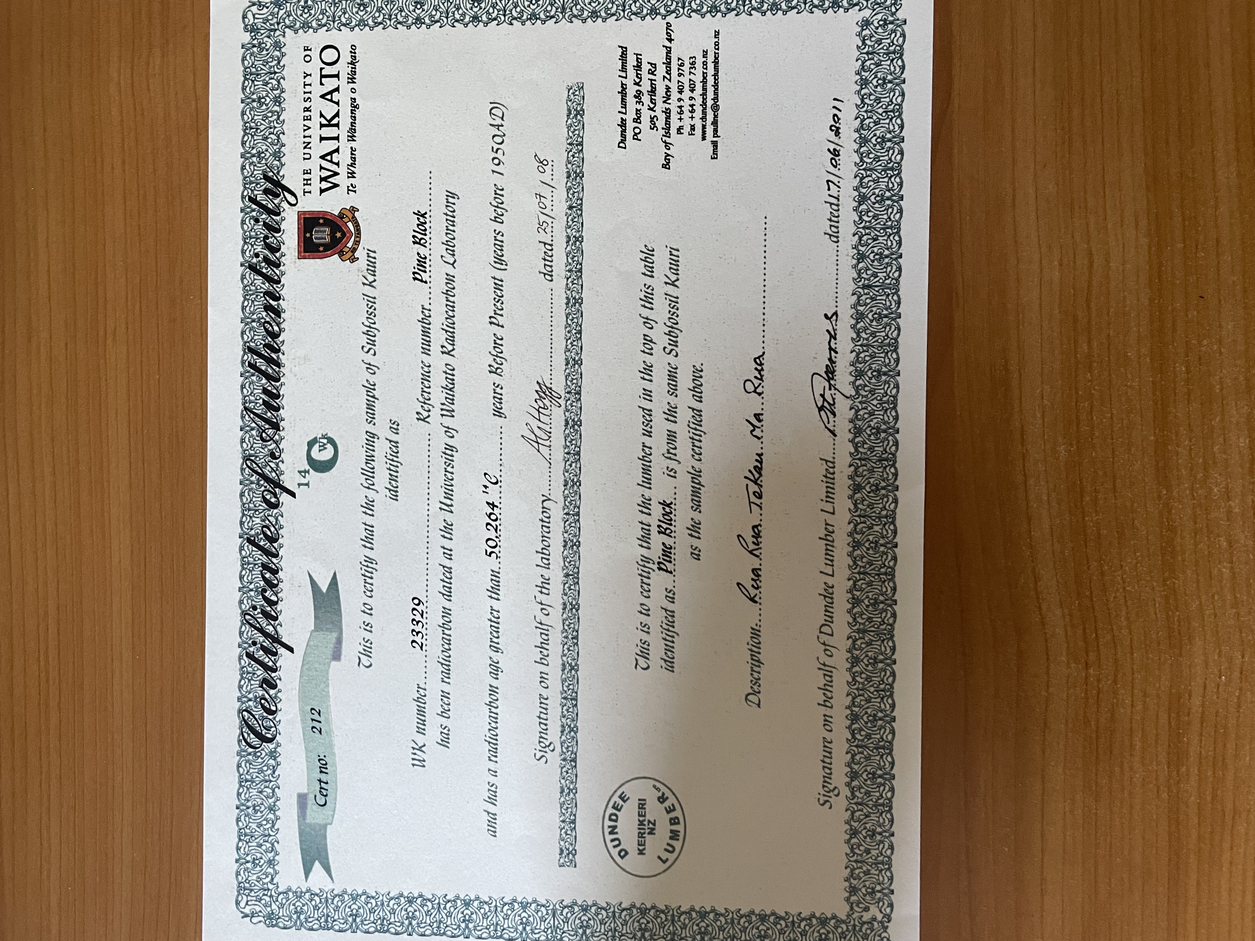 Wooden Table Kauri Brown