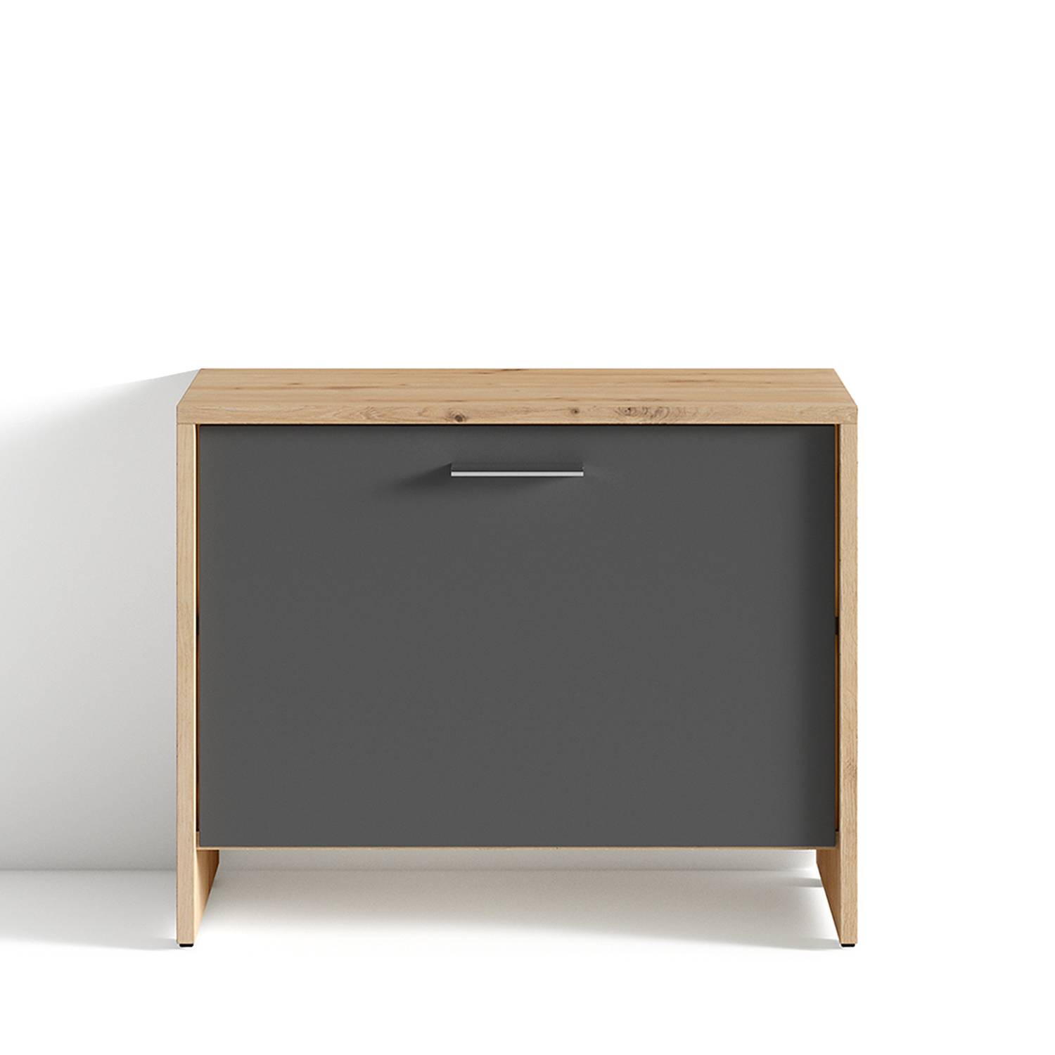 Garderobenbank Edgeworth Eiche Artisan Dekor Anthrazit