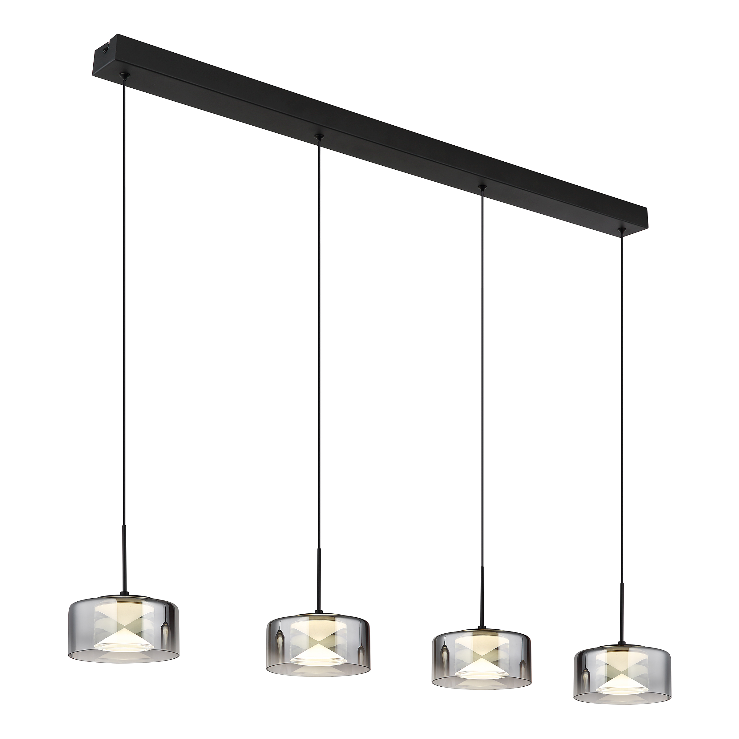 Belinda LED Pendant Light Smoked Glass Black