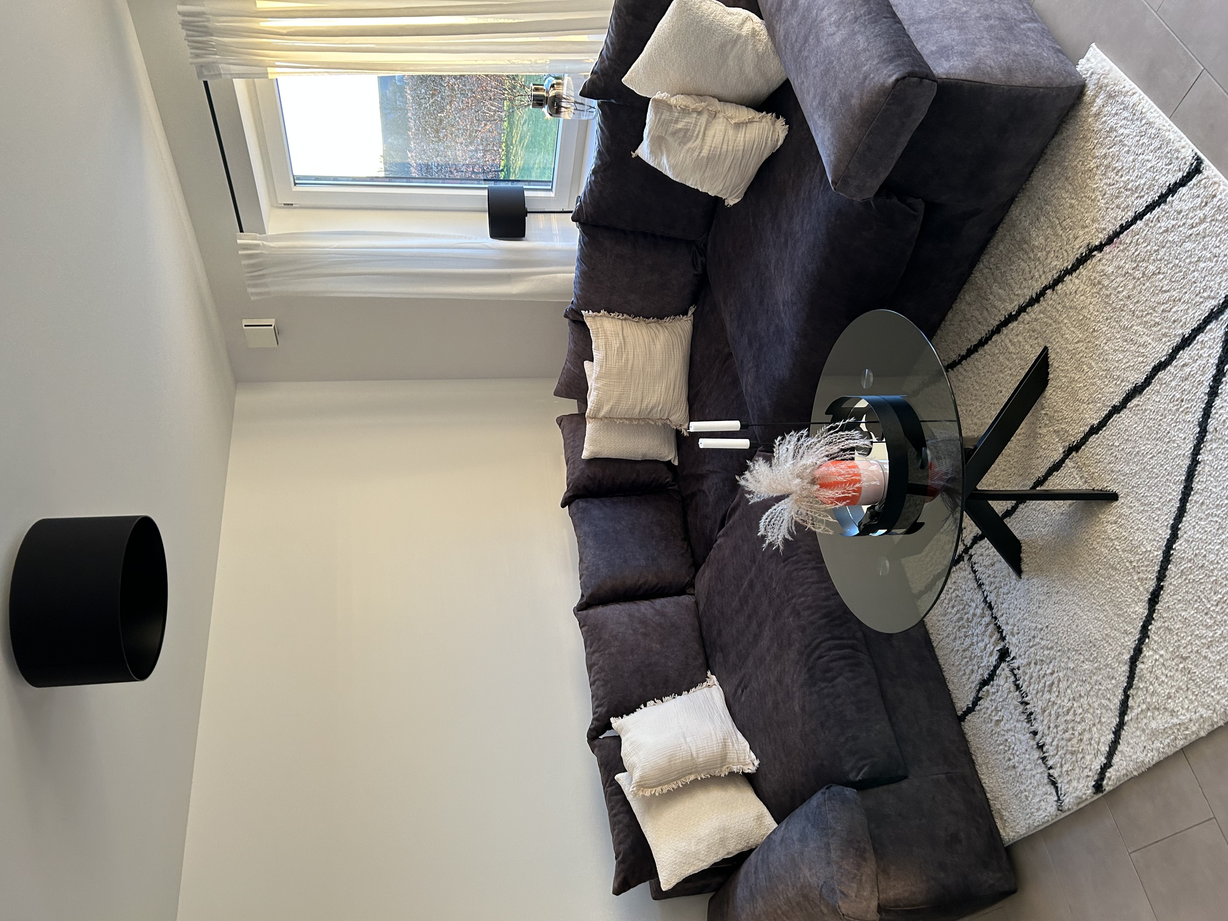 Ecksofa Samt Grau