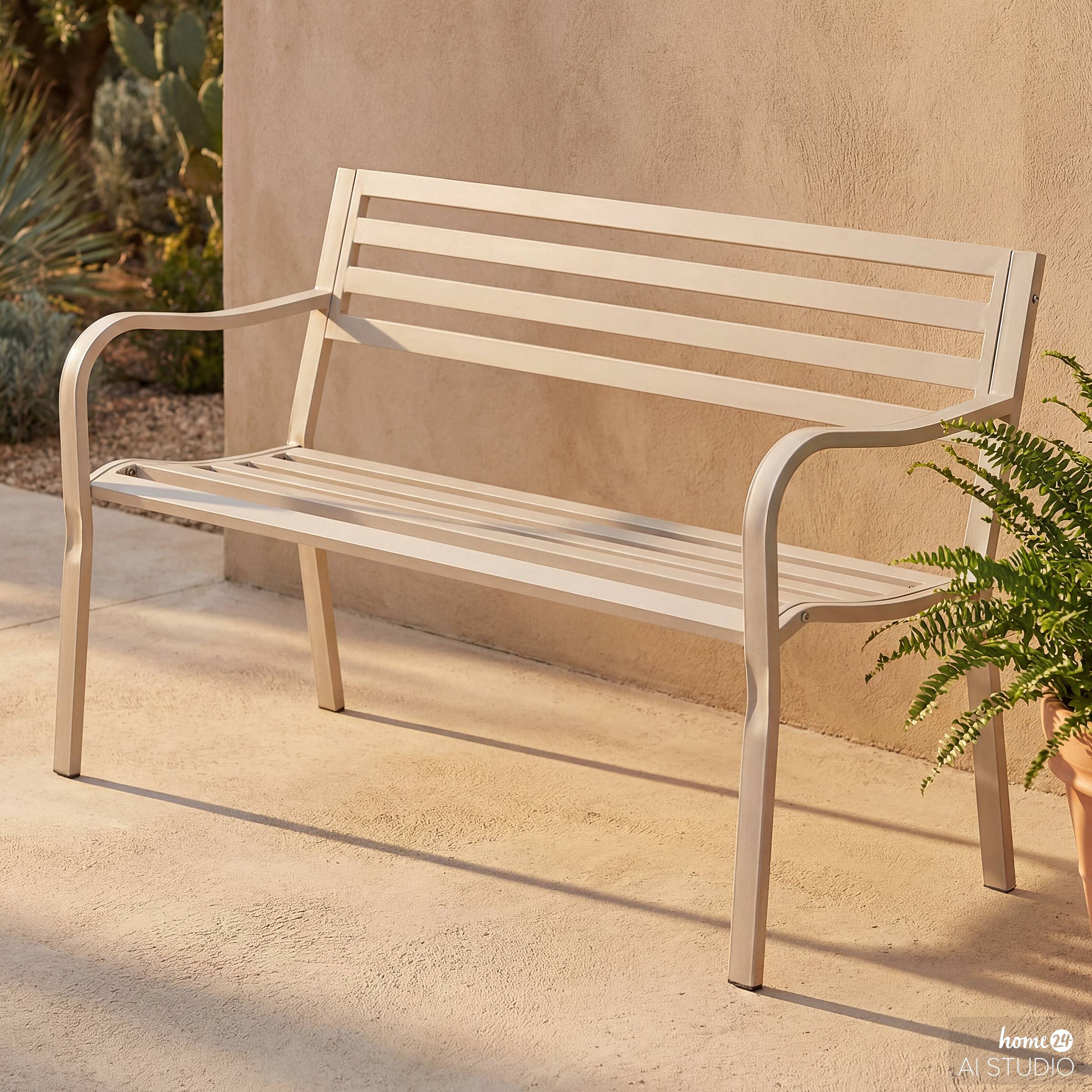 Gartenbank Sophy Stahl Beige
