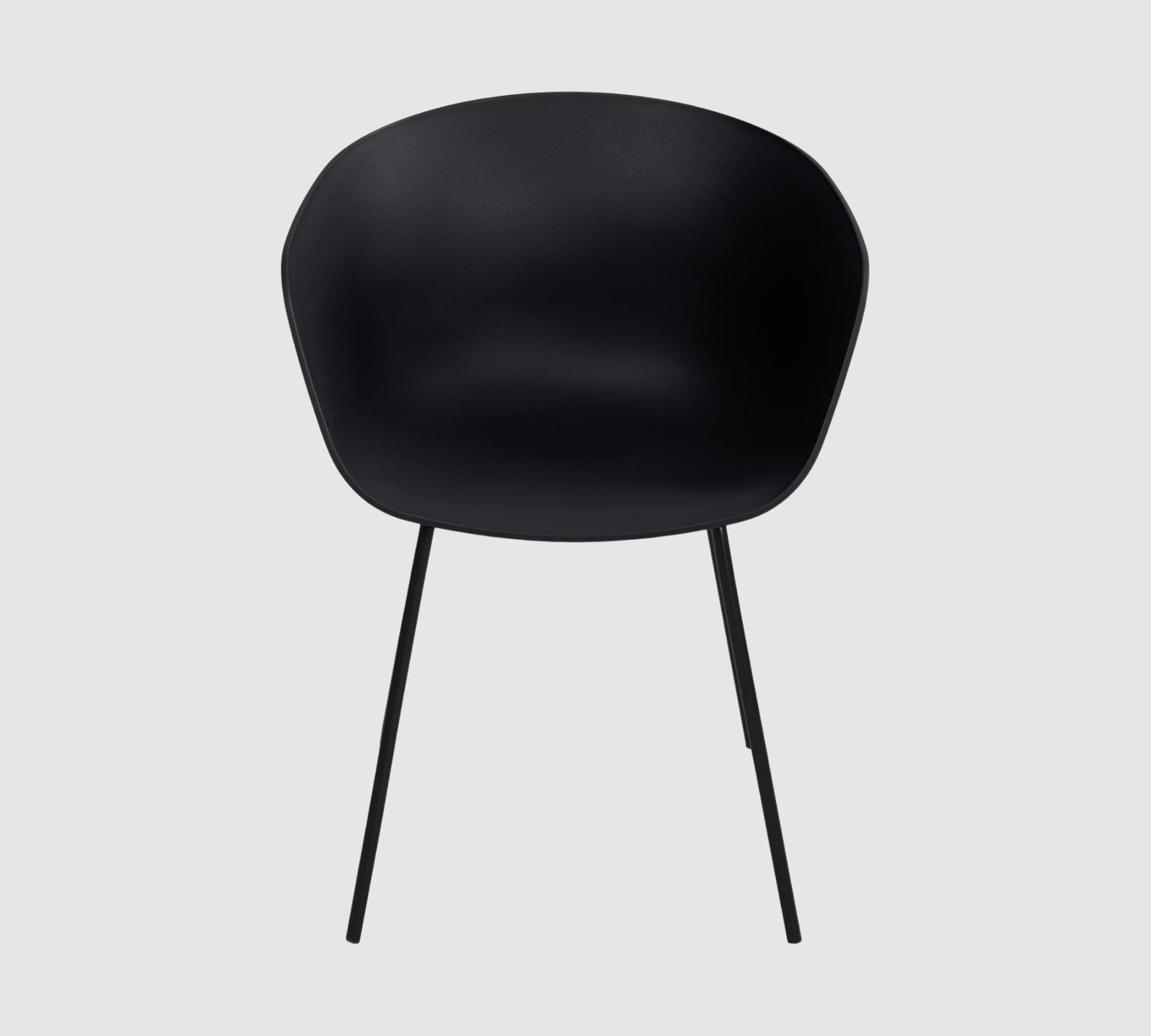 2x Gartenstuhl Kunststoff Schwarz