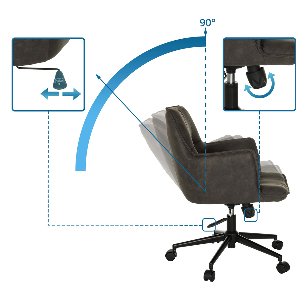 Solao Life Office Chair Swivel Fabric Green