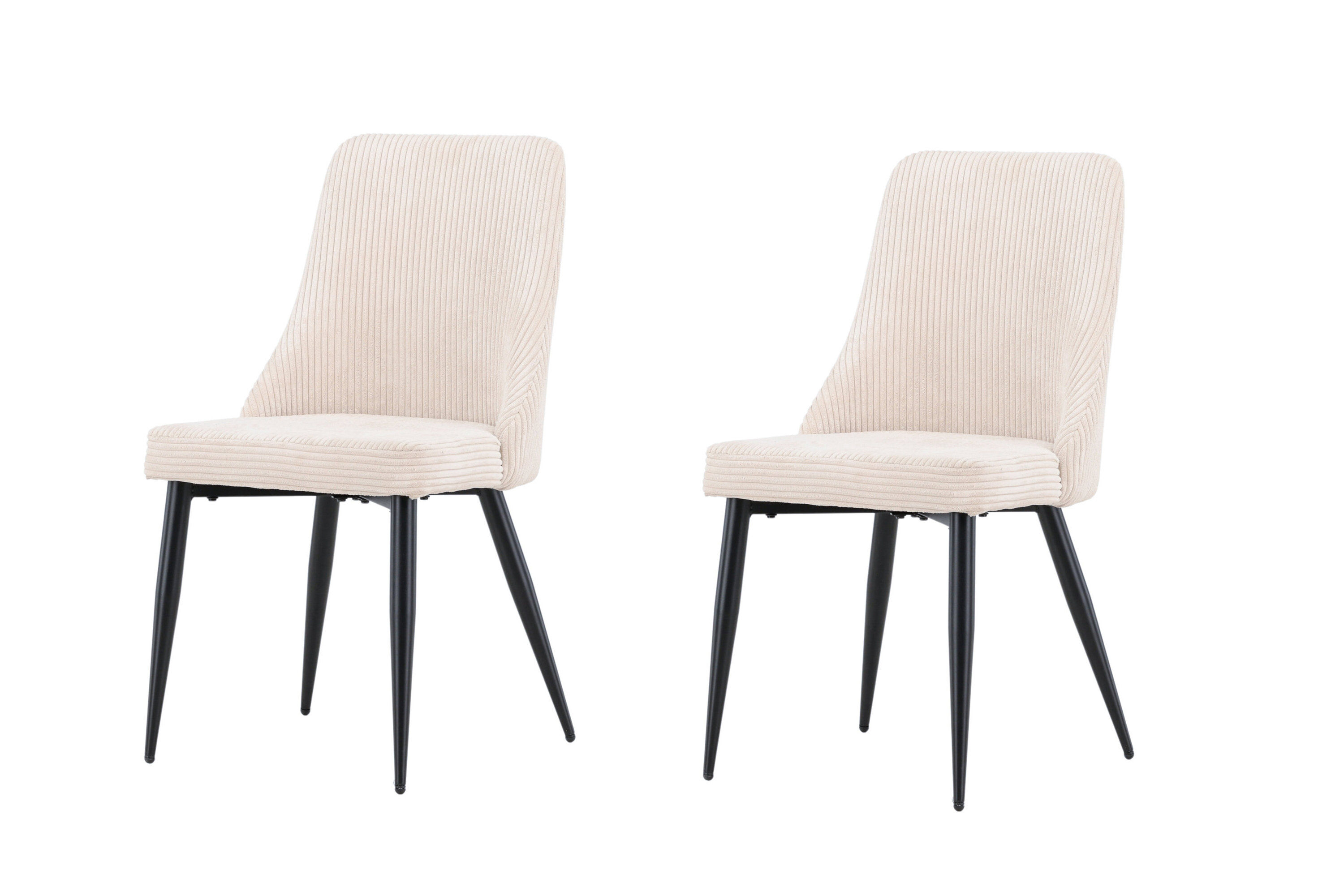 2x Leone Esszimmerstuhl-Set FSC Schwarz Beige