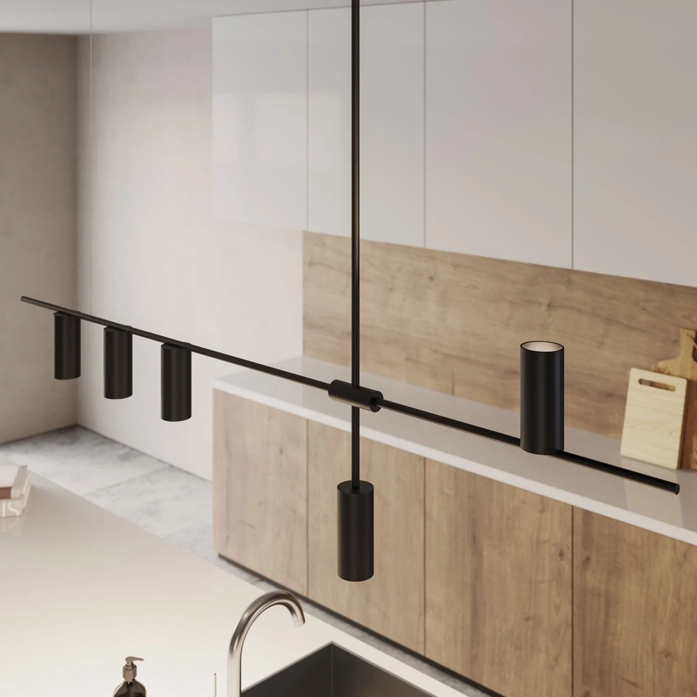Ajax Deckenleuchte Aluminium Schwarz