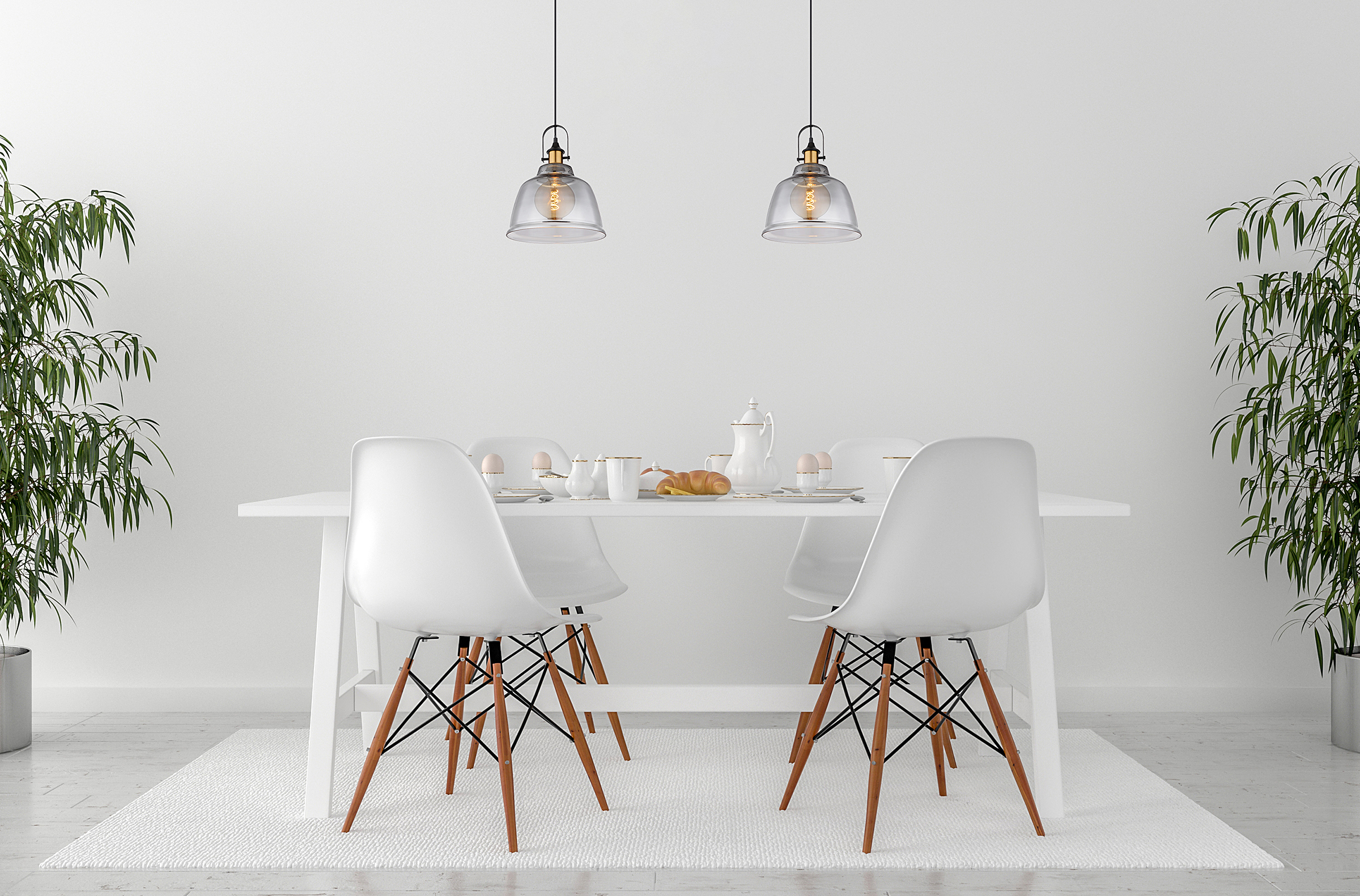 1-Flammig Dorothea Typ B Pendelleuchte Farbglas Eisen 