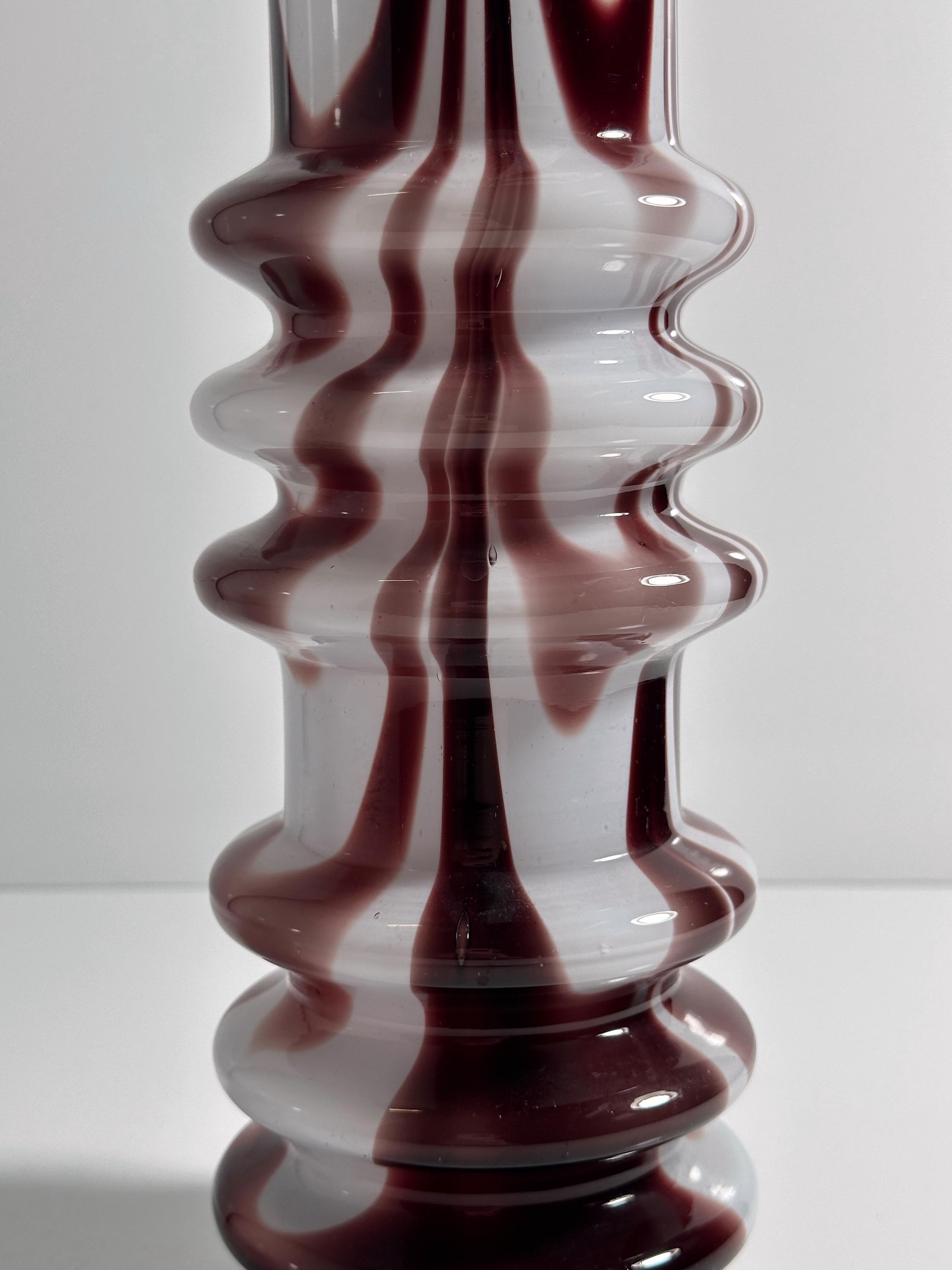 Vintage Vase Milchglas 1960er Jahre