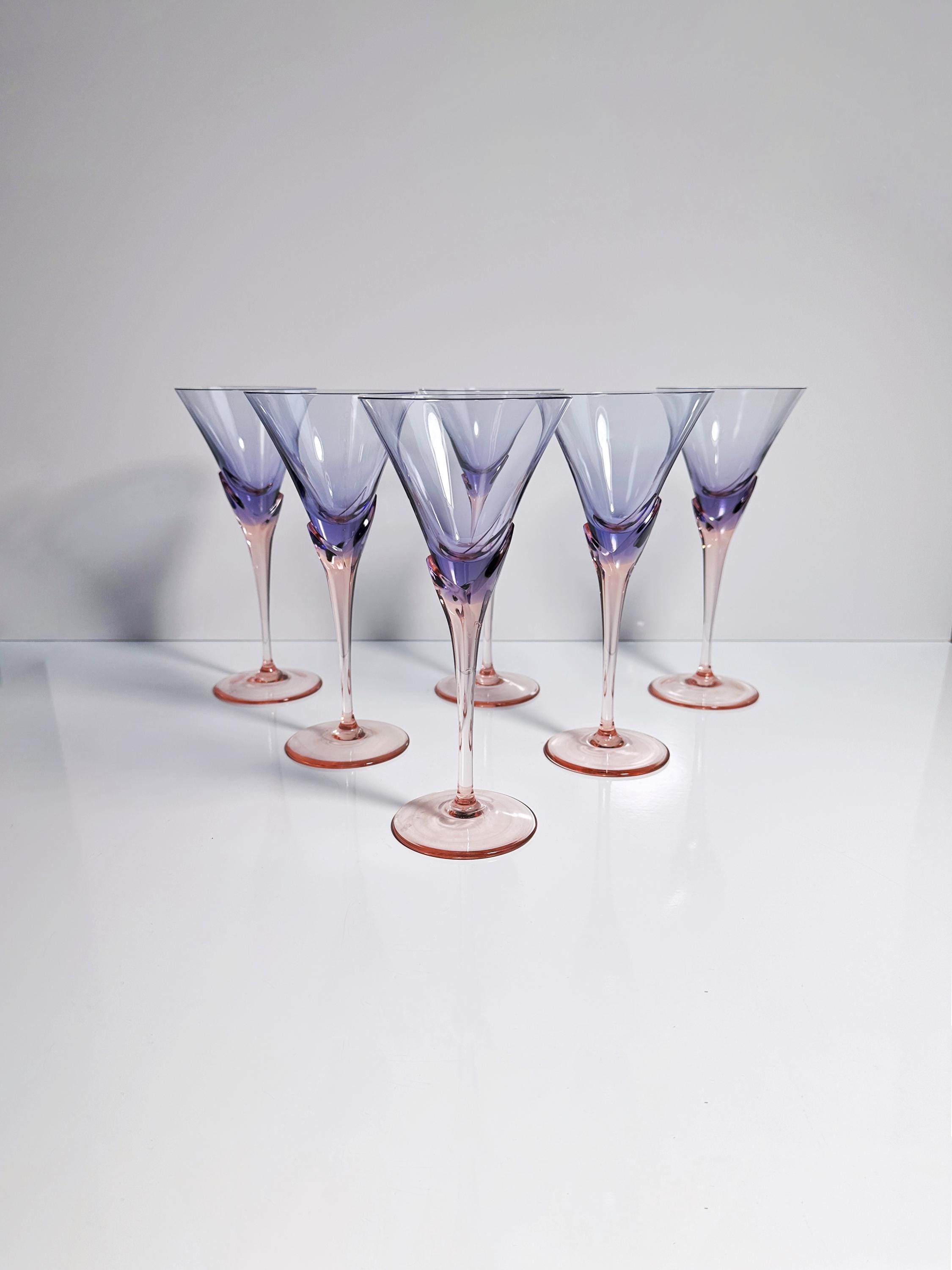 6x Vintage Weinglas 1980er Jahre