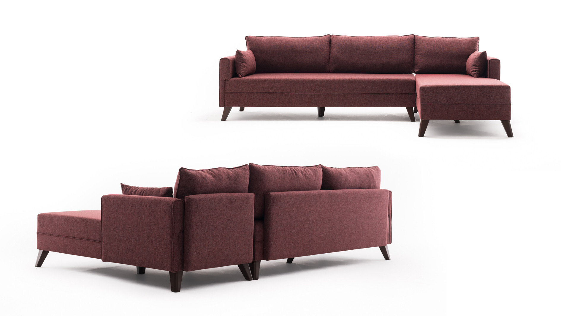 Bella Sofa Récamiere Rechts Rot