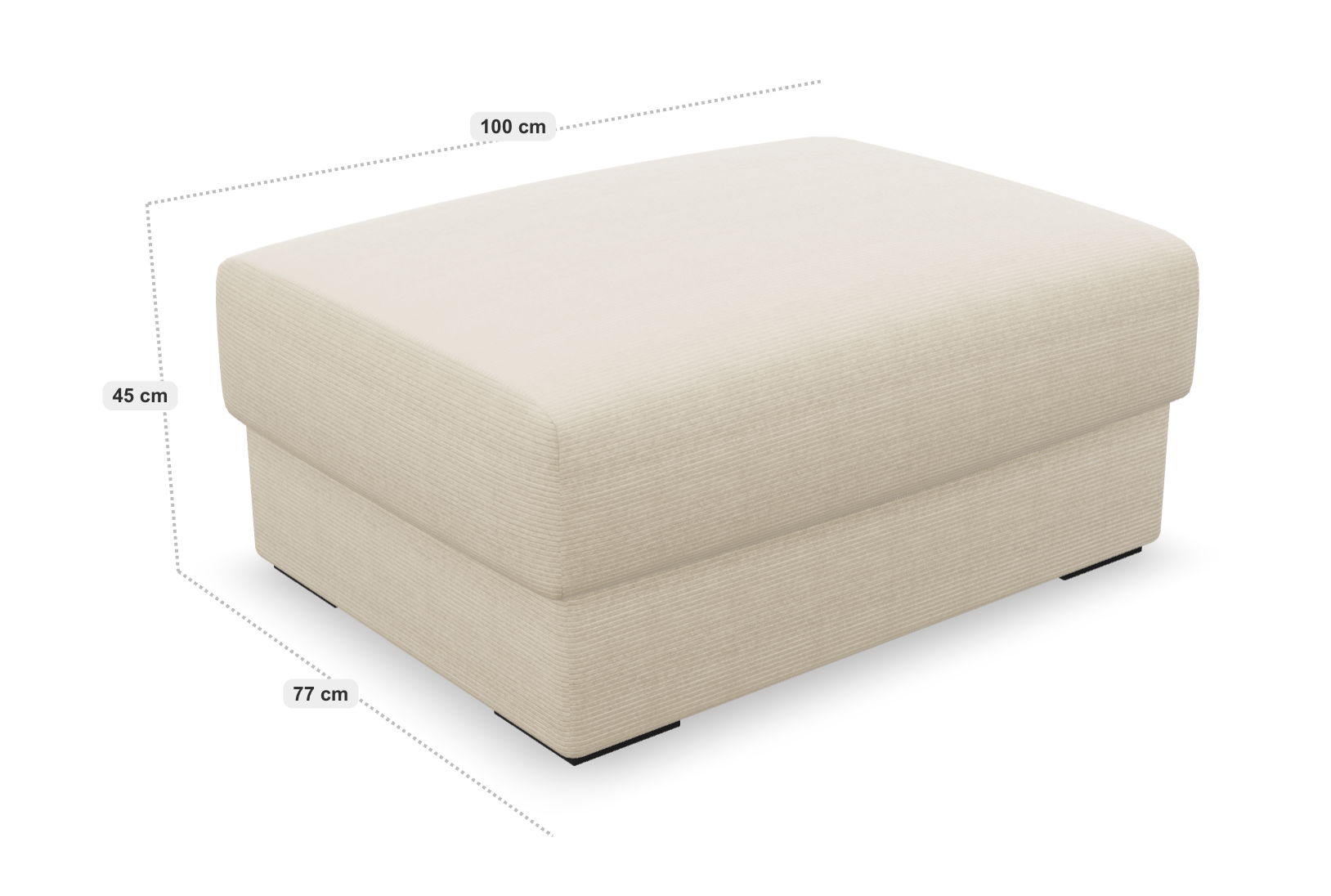 Björnen Fußhocker Creme