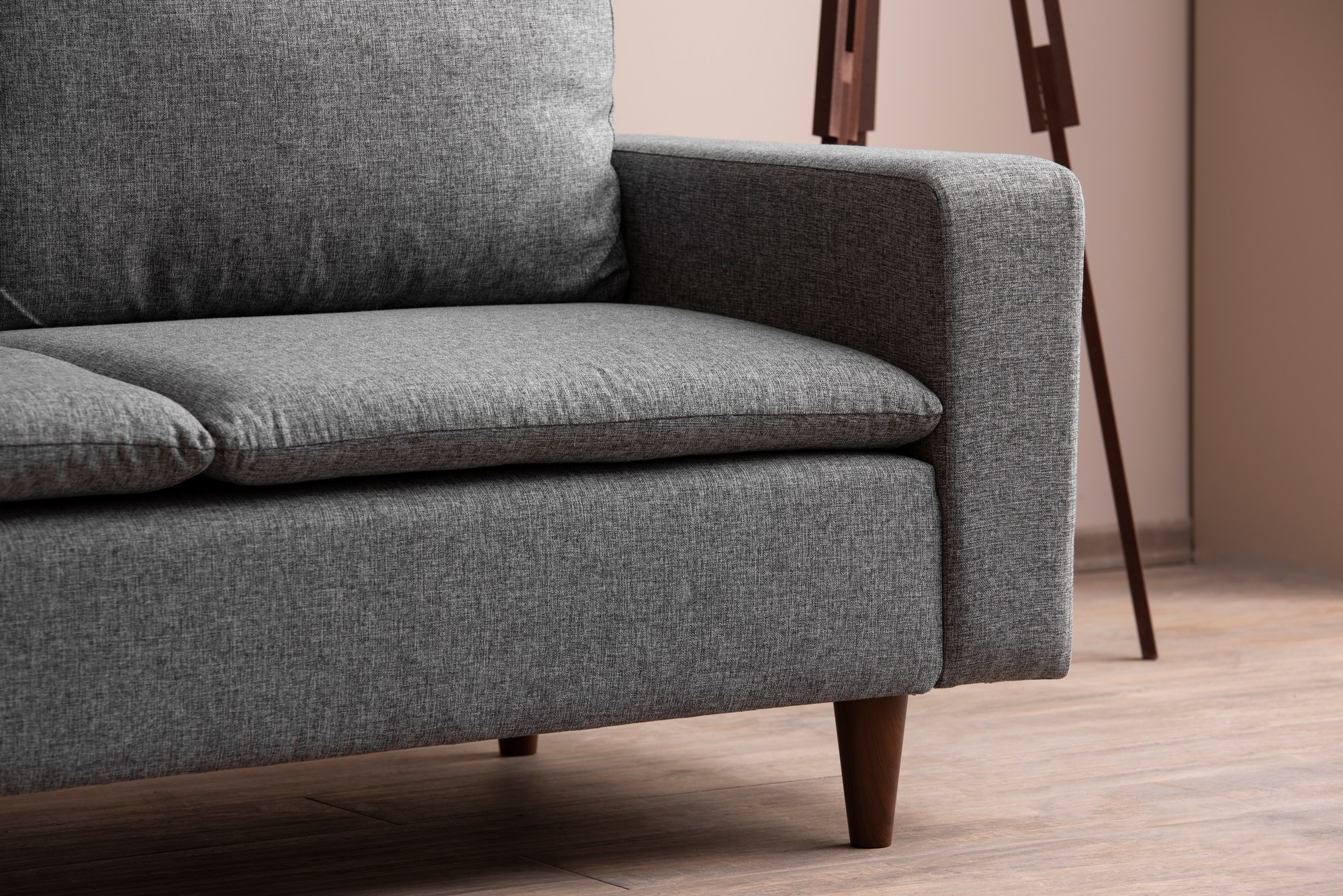 Lungo Sofa 2-Sitzer Hellgrau