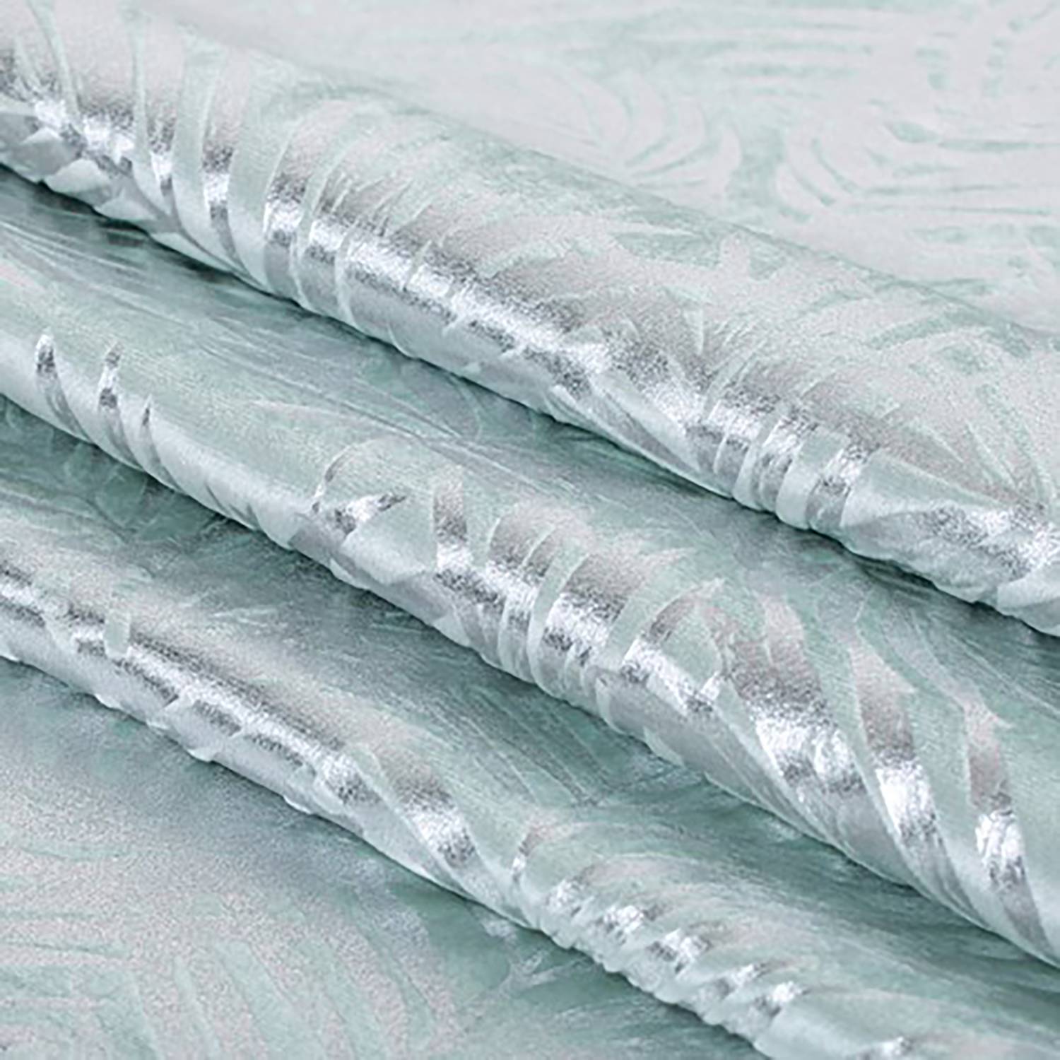 Ösenvorhang Velvet Leaves Polyester Mint