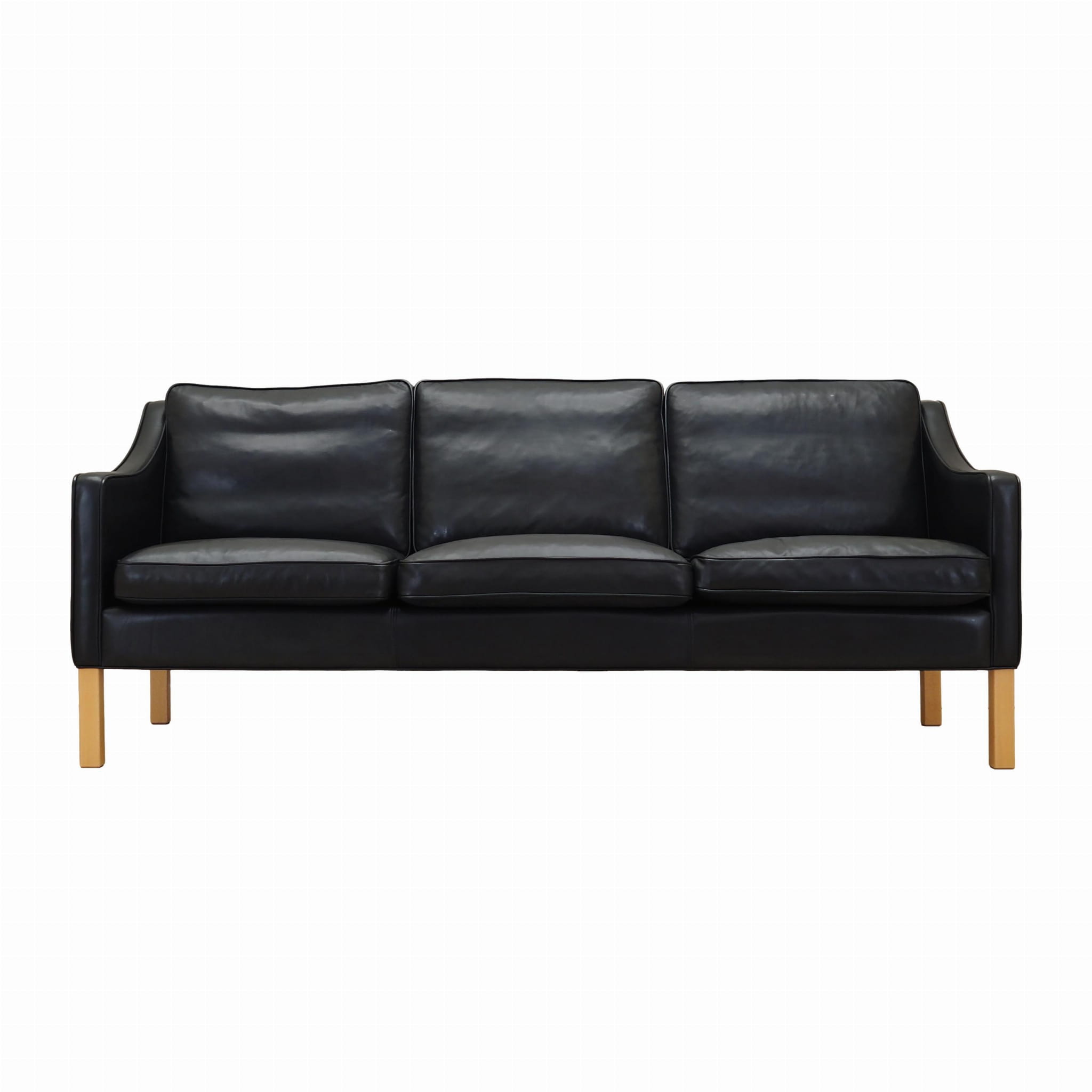 Sofa Leather Black 1970s
