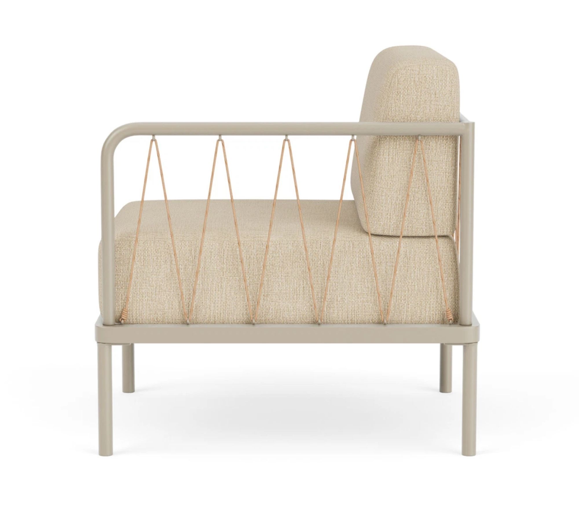 Hadley Outdoor 1-Seater Module Right Marzipan