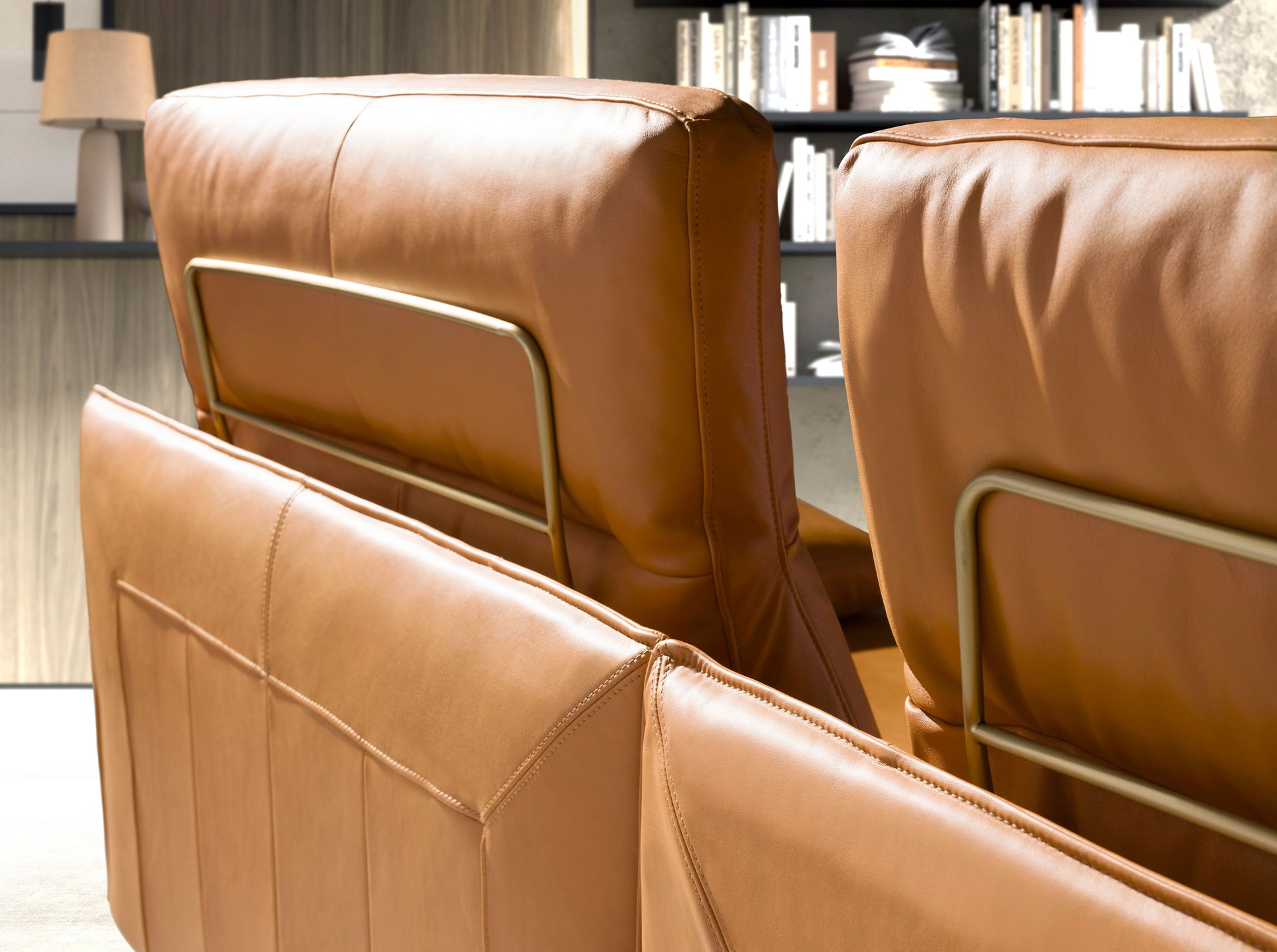 Sofa Récamiere Rechts Leder Terrakotta