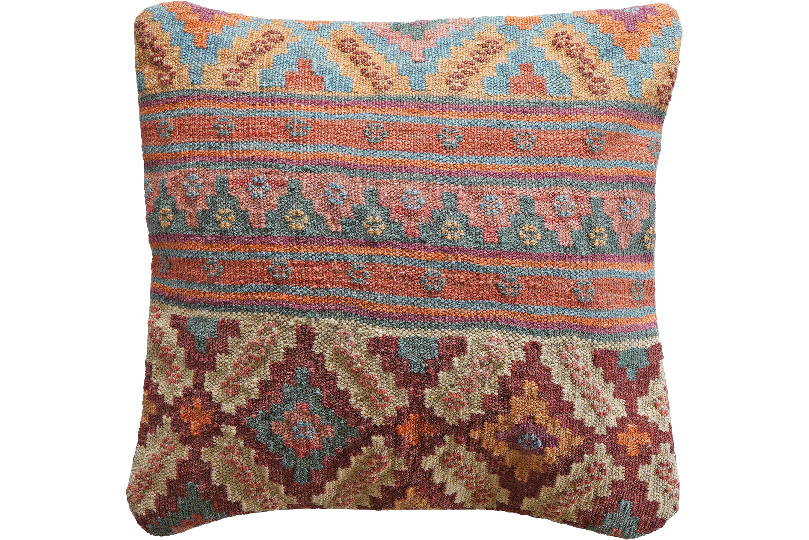 Carpet Pillow Wool Cotton Multicolored